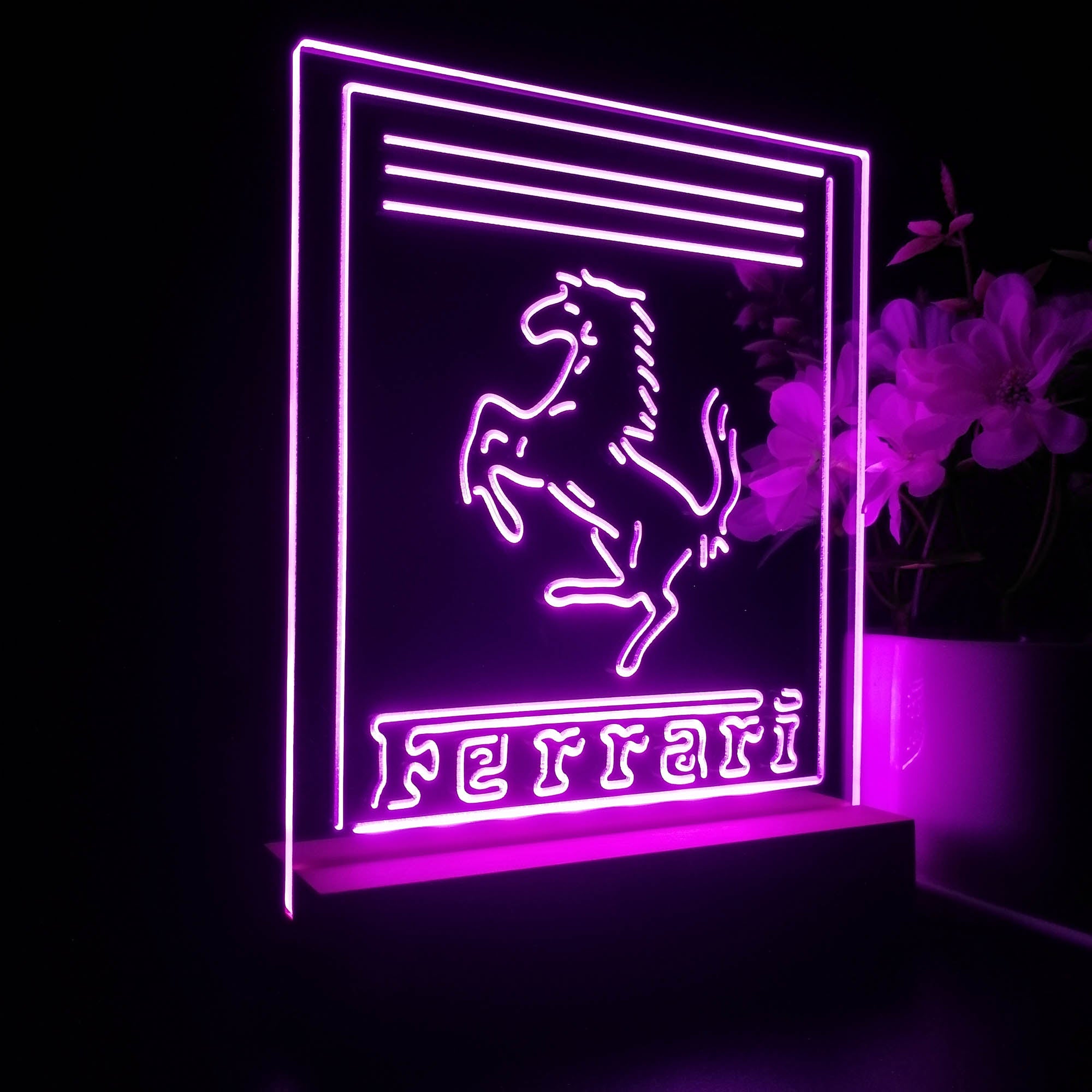 Ferraris Sports Car Night Light LED Sign