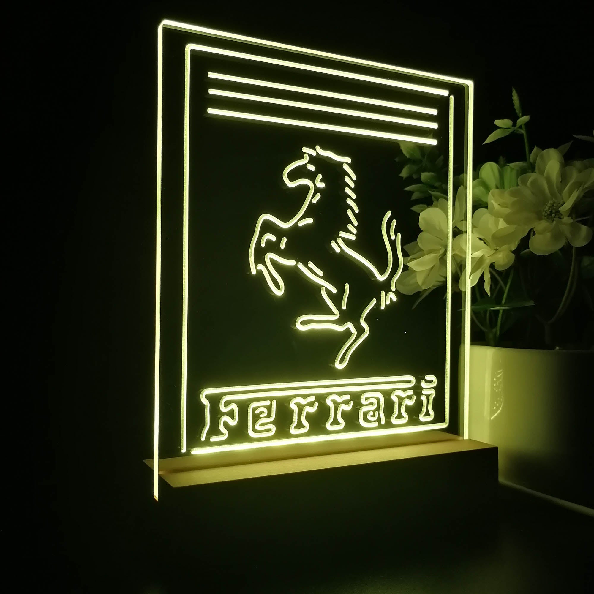 Ferraris Sports Car Night Light LED Sign