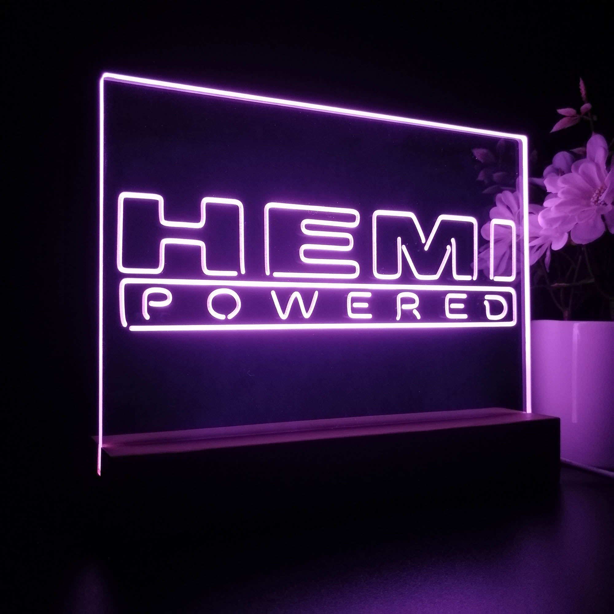 Hemi Powered Car Night Light LED Sign