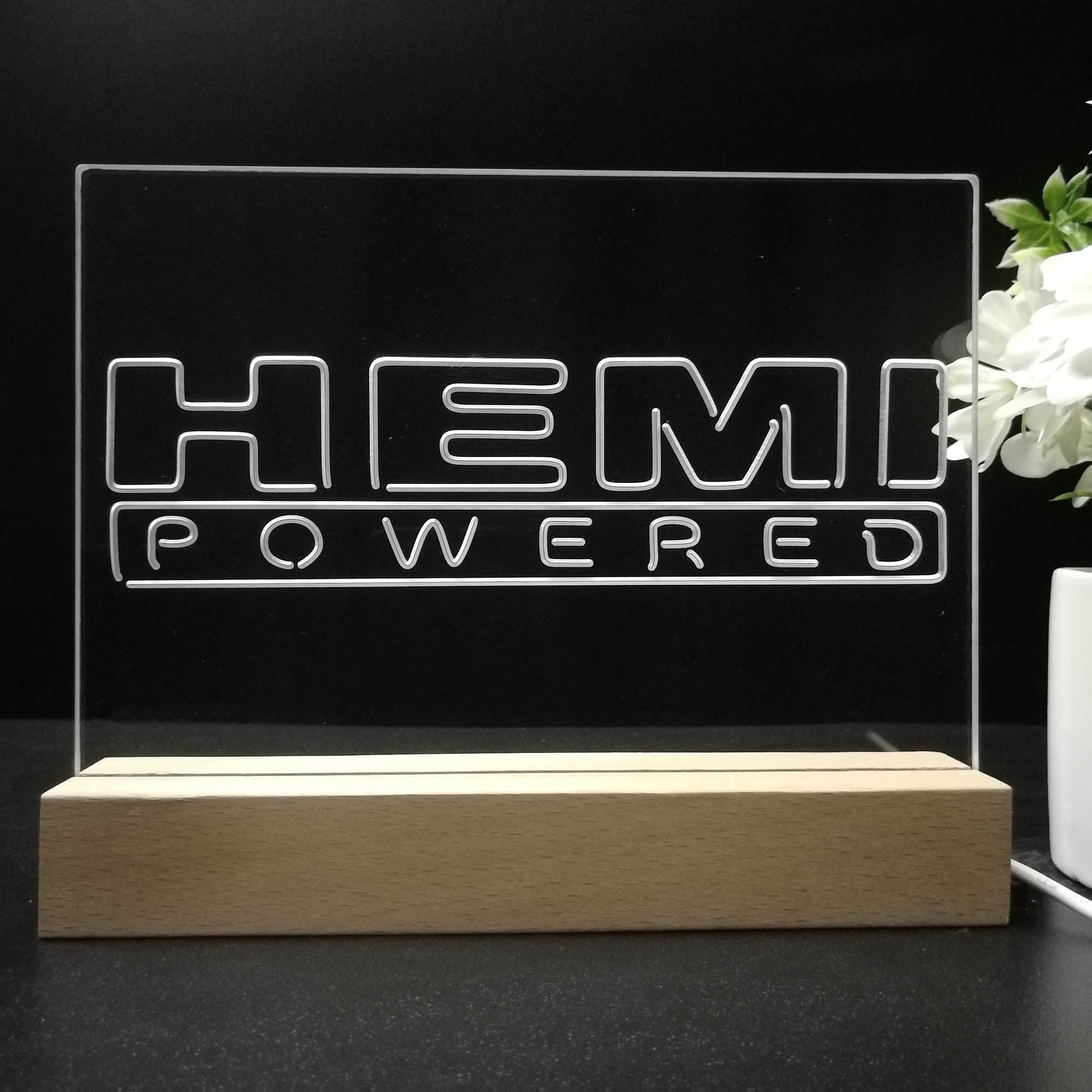 Hemi Powered Car Night Light LED Sign