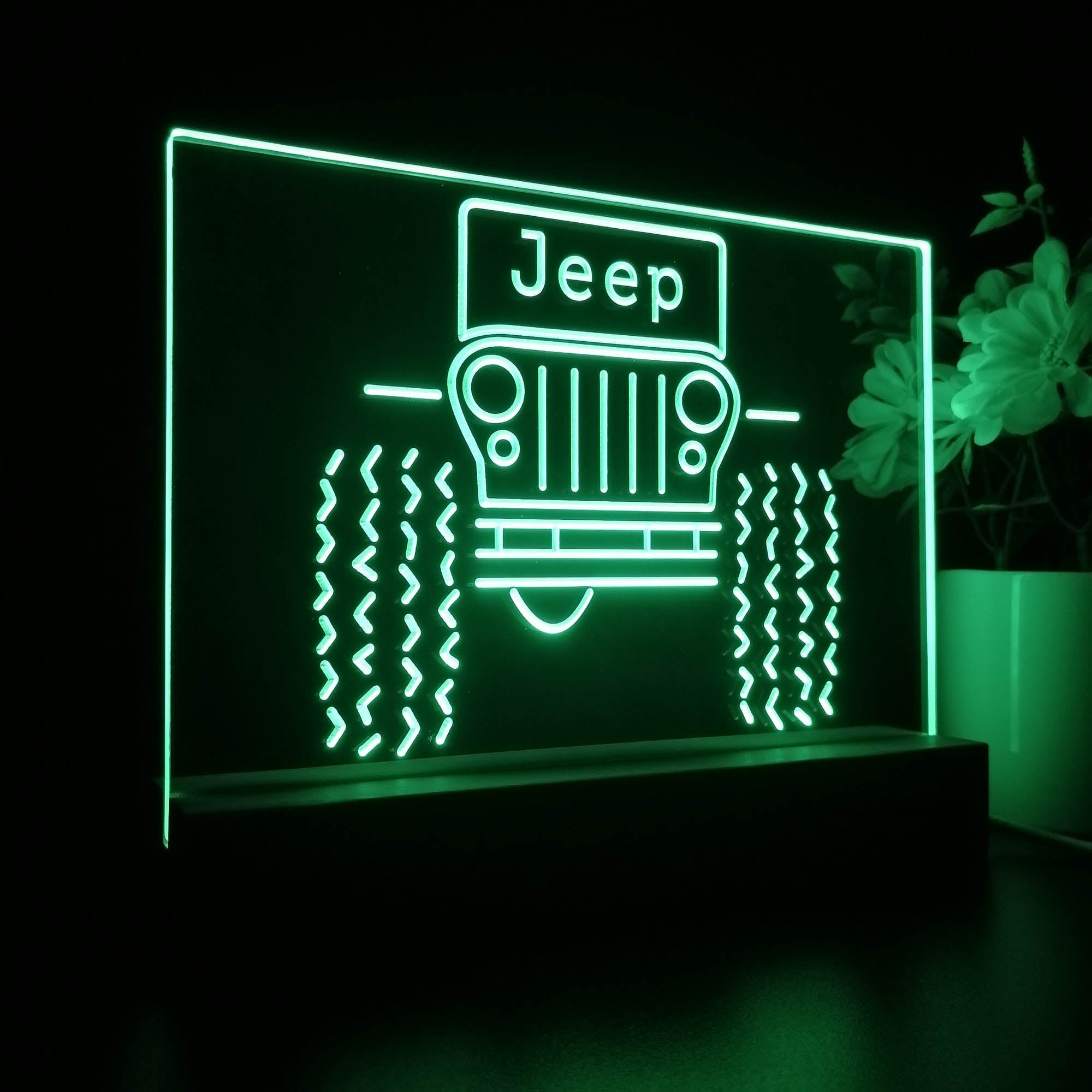 Only in a Jeep Truck Garage Night Light LED Sign