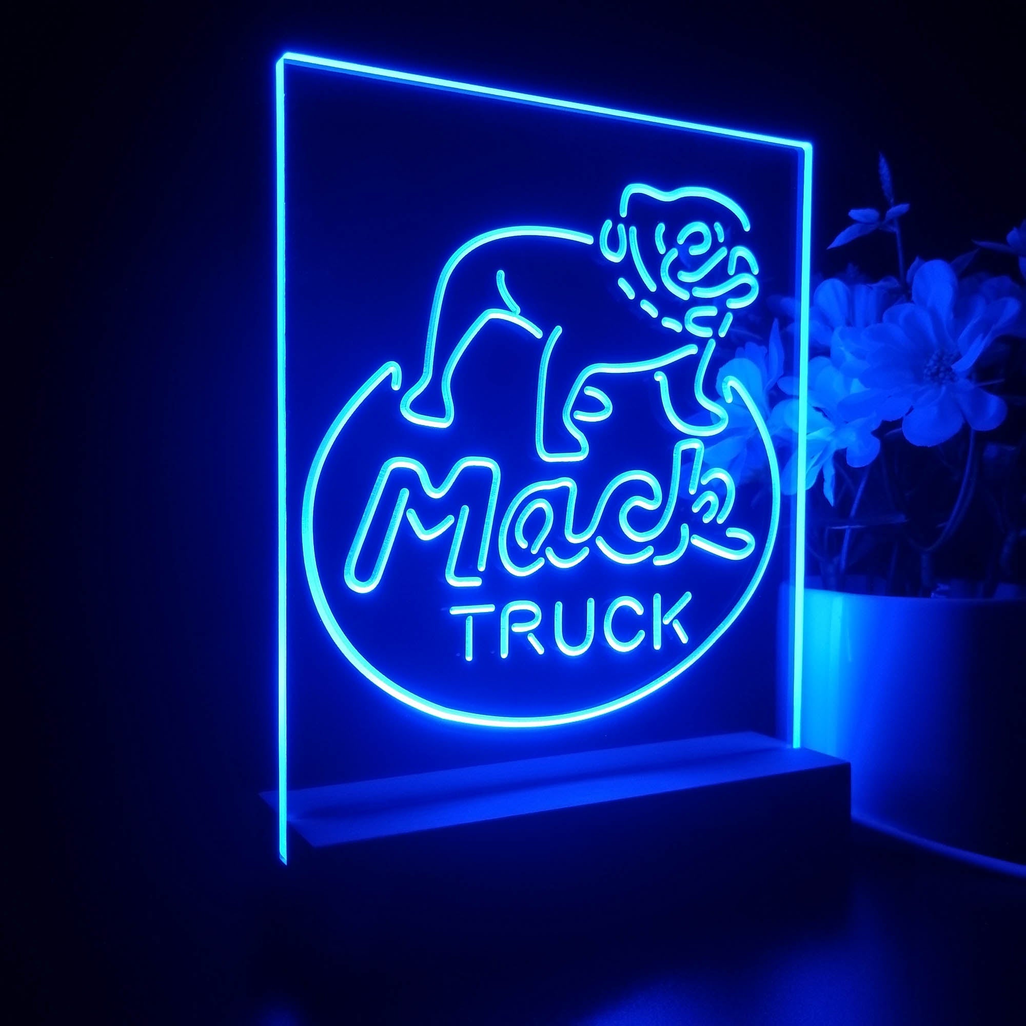Mack Truck Garage Night Light LED Sign