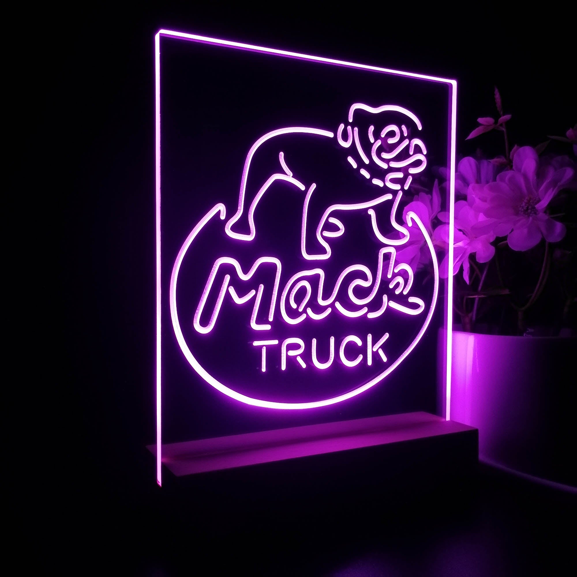 Mack Truck Garage Night Light LED Sign