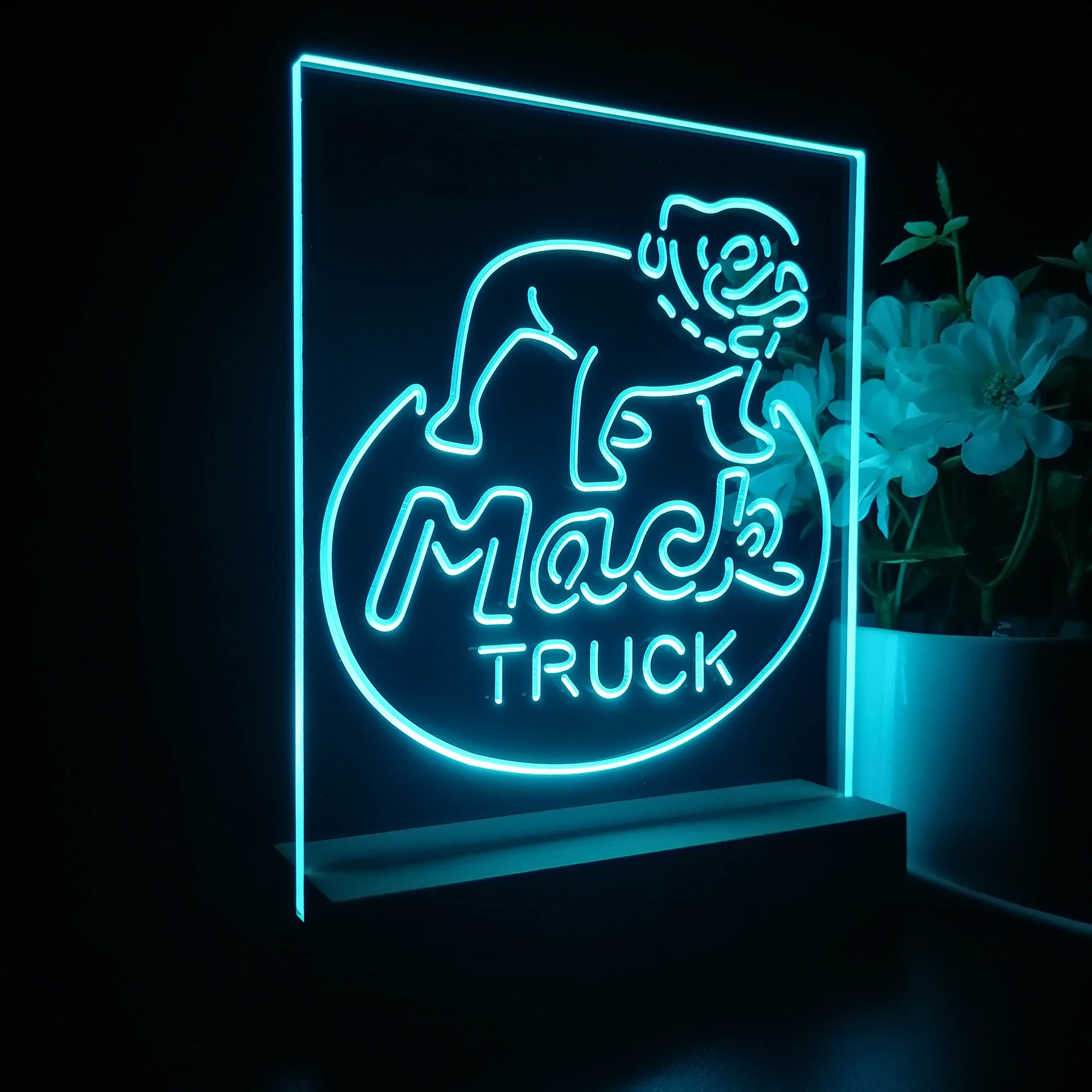 Mack Truck Garage Night Light LED Sign