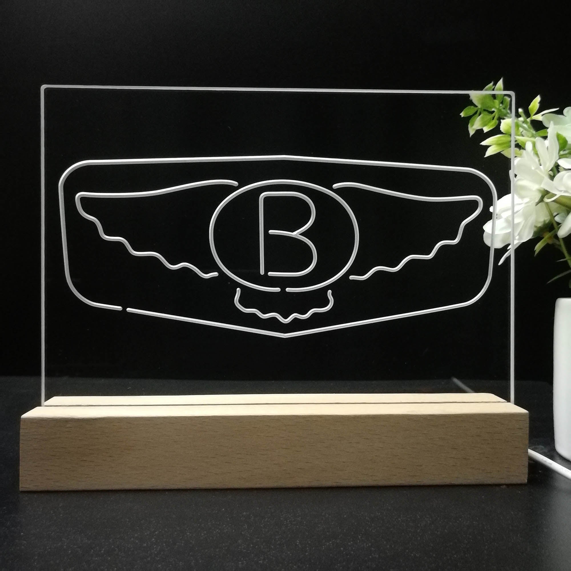 Bentley Wing Night Light LED Sign