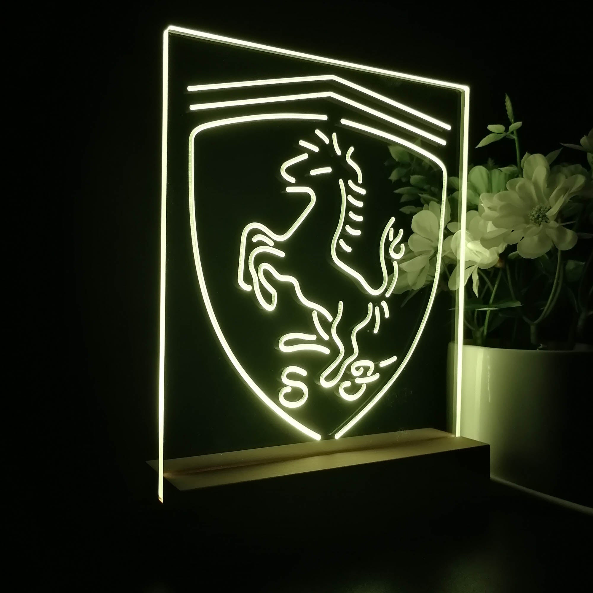 Ferraris Sports Car Night Light LED Sign