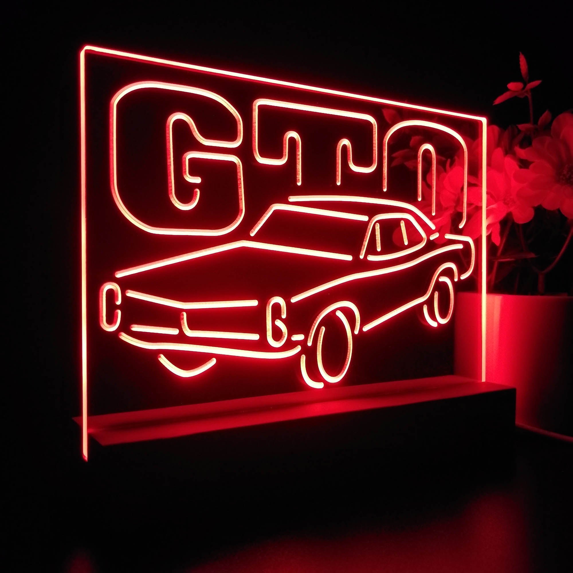 GM American Auto Pontiac GTO Night Light LED Sign