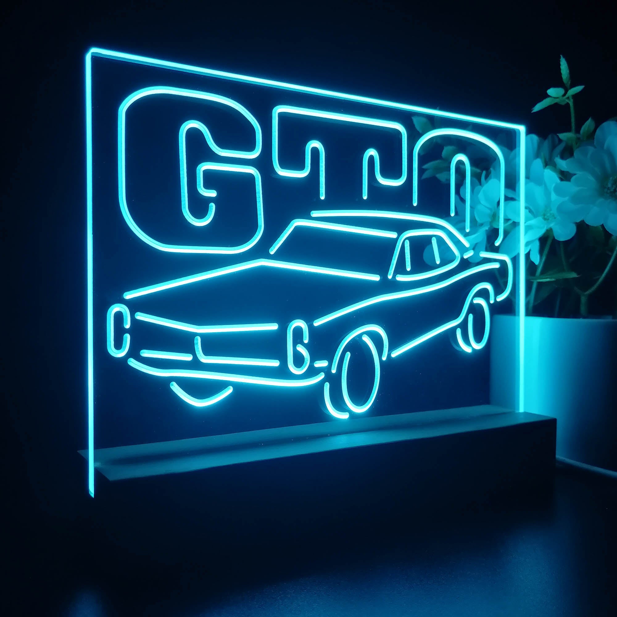 GM American Auto Pontiac GTO Night Light LED Sign