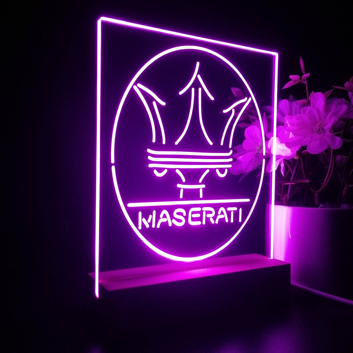Maserati 3D LED Optical Illusion Night Light | Joyatwall – joyatwall