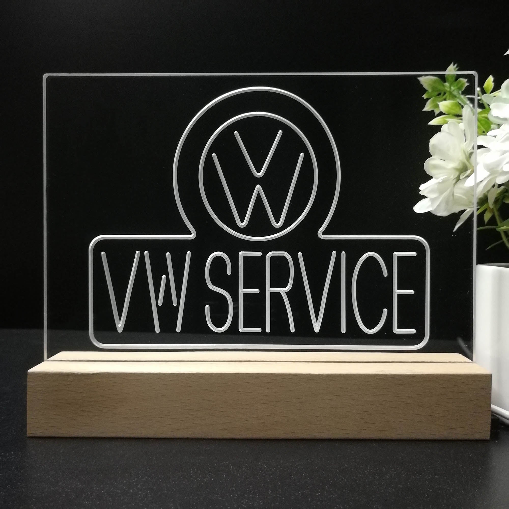 Volkswagen VW Service Night Light LED Sign