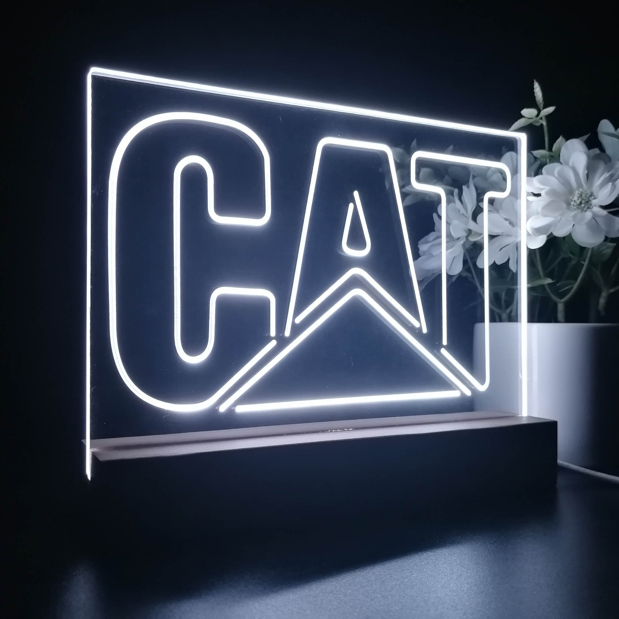 CAT Logo Garage Night Light LED Sign