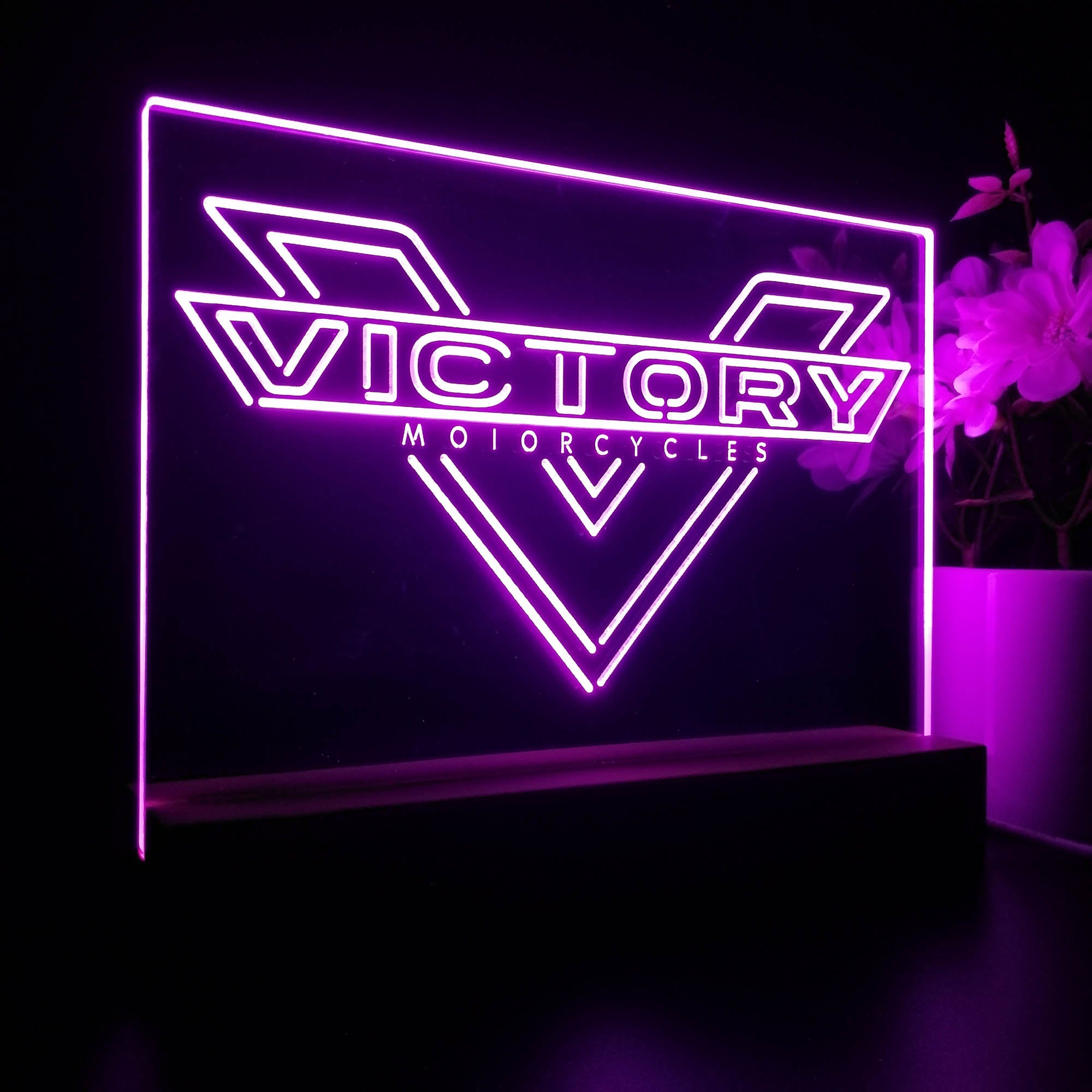 Victory Motorcycles Night Light LED Sign