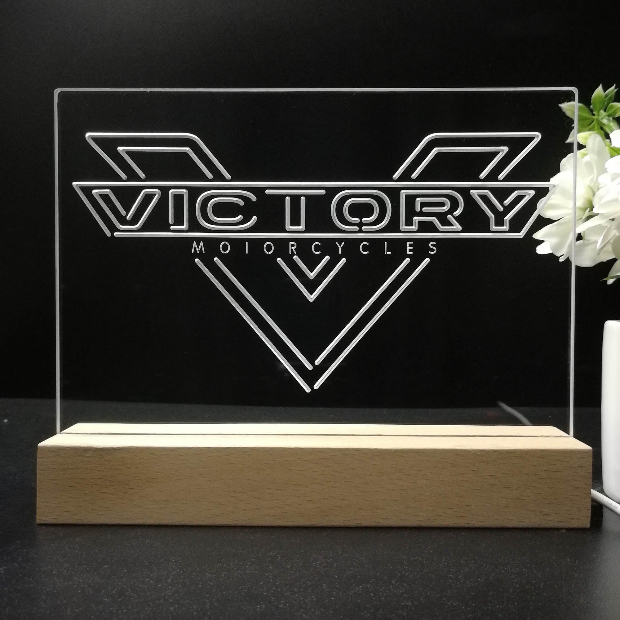 Victory Motorcycles Night Light LED Sign