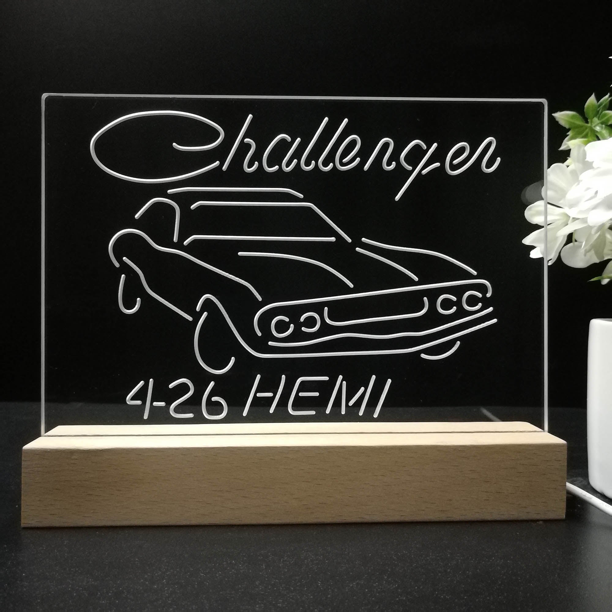 426 Hemi Challenger Dodge Night Light LED Sign