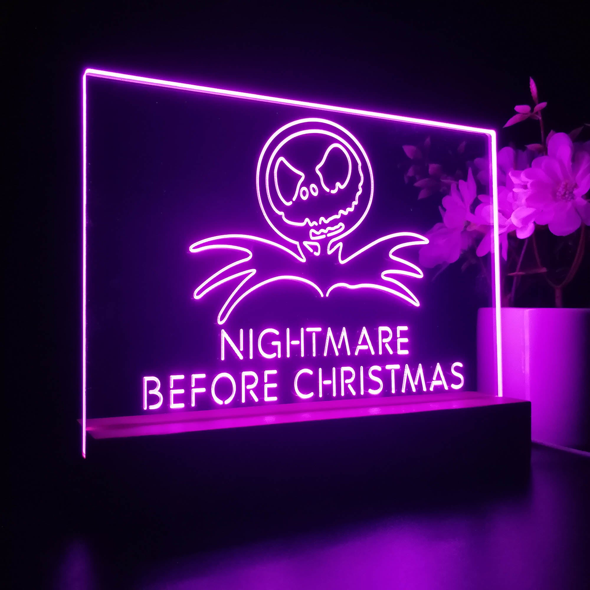 Jack Skellington Nightmare before Christmas Night Light LED Sign