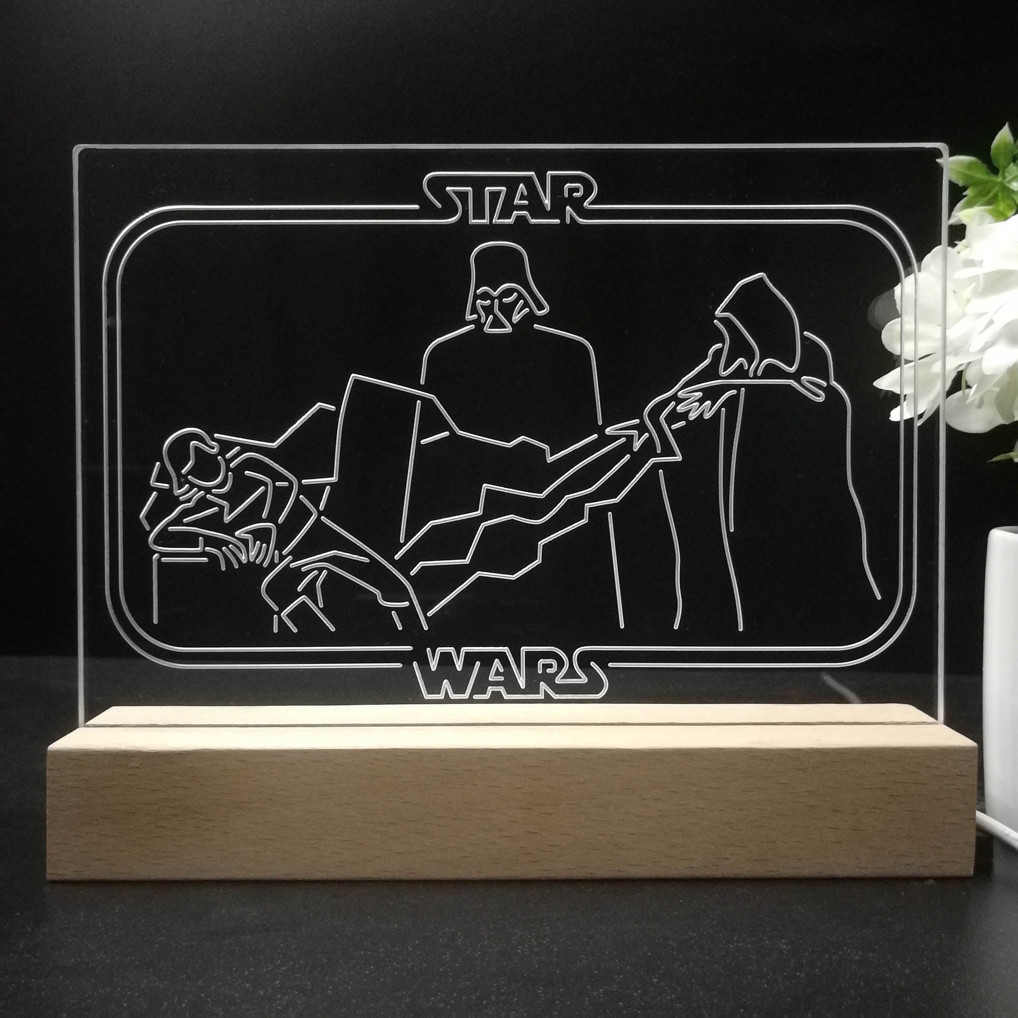 Darth Vader Stars Wars Room Night Light LED Sign