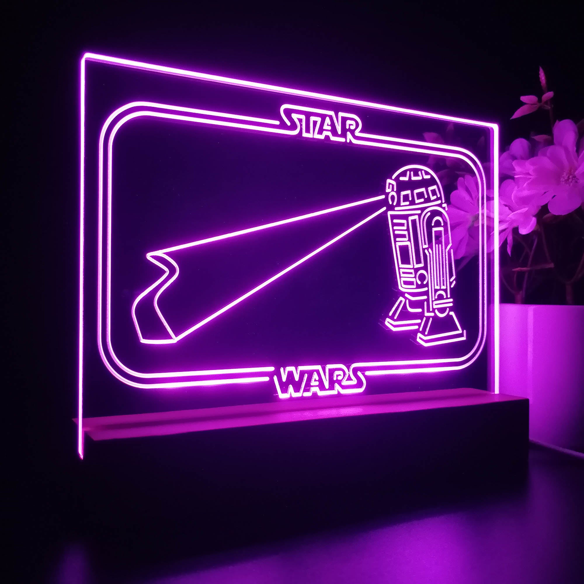 R2C2 Stars Wars Room Night Light LED Sign