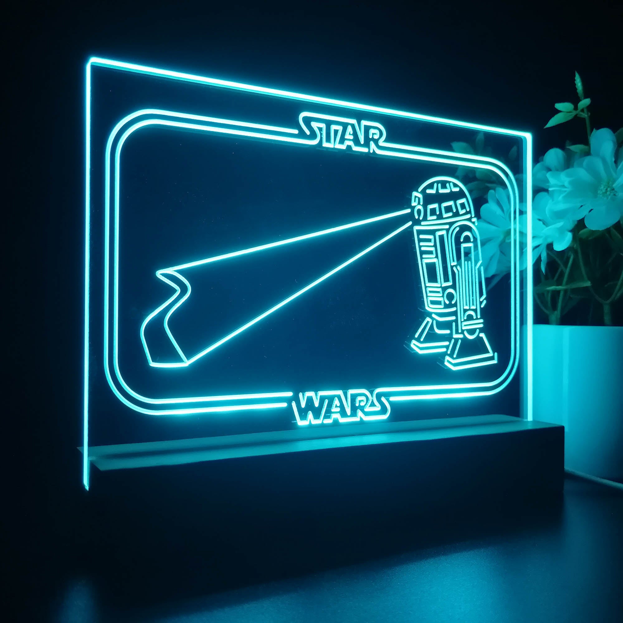 R2C2 Stars Wars Room Night Light LED Sign