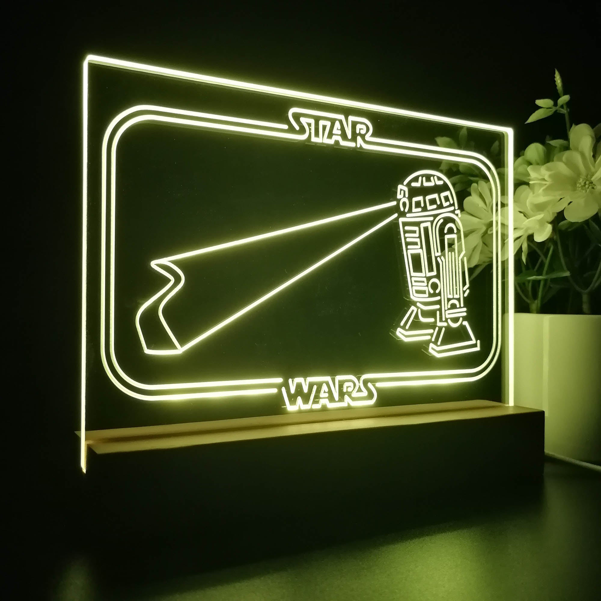 R2C2 Stars Wars Room Night Light LED Sign