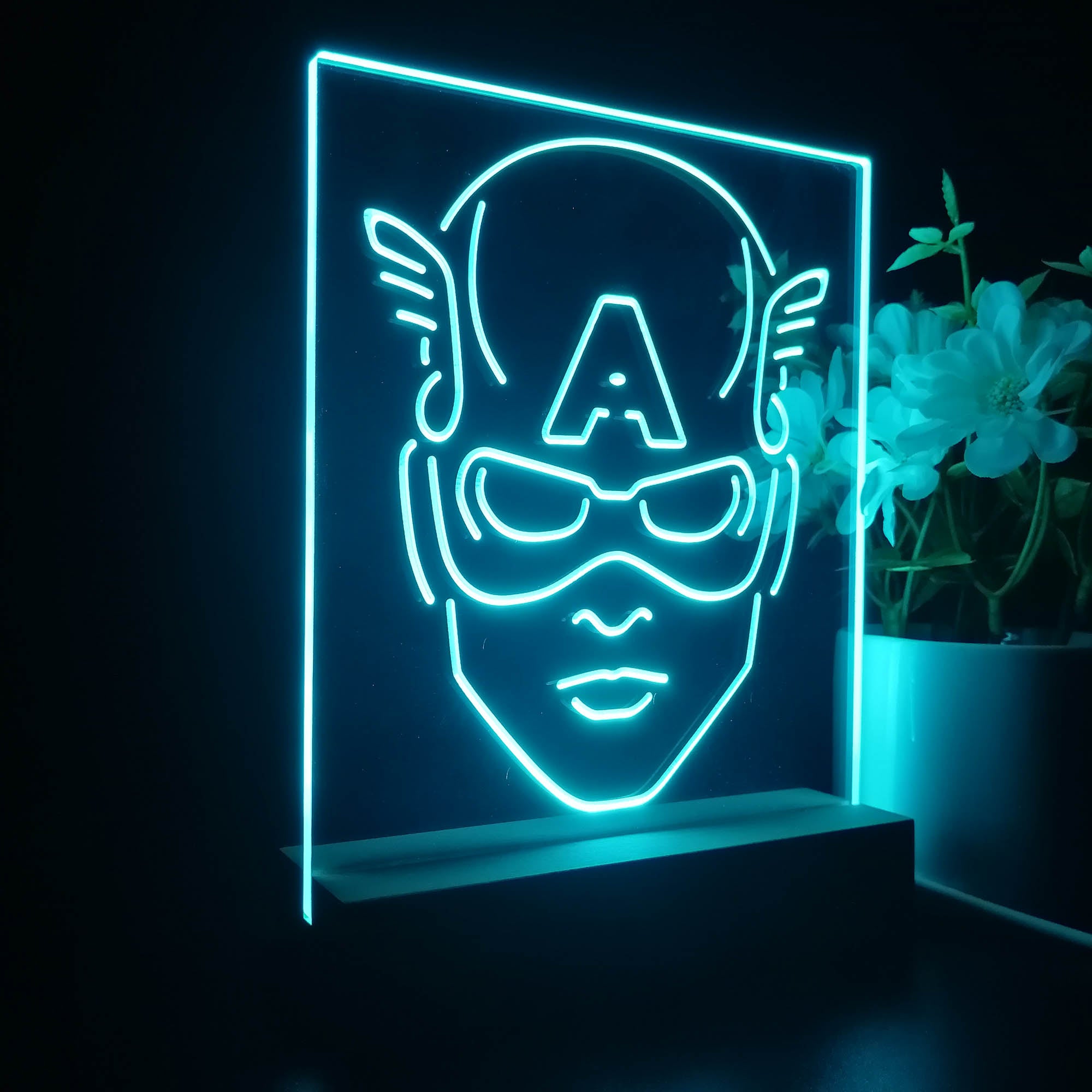 Captain America Night Light LED Sign