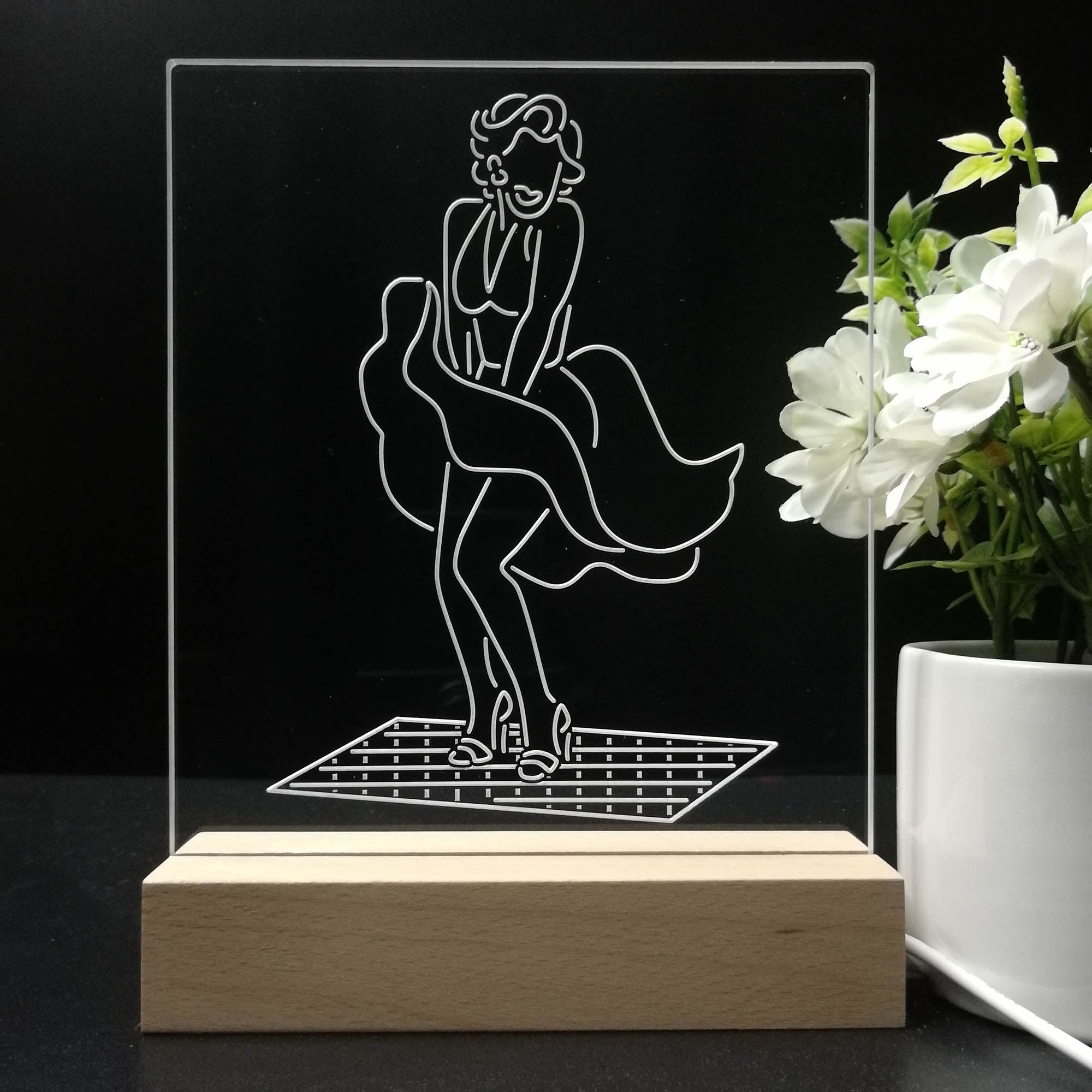 Marilyn Monroe Night Light LED Sign