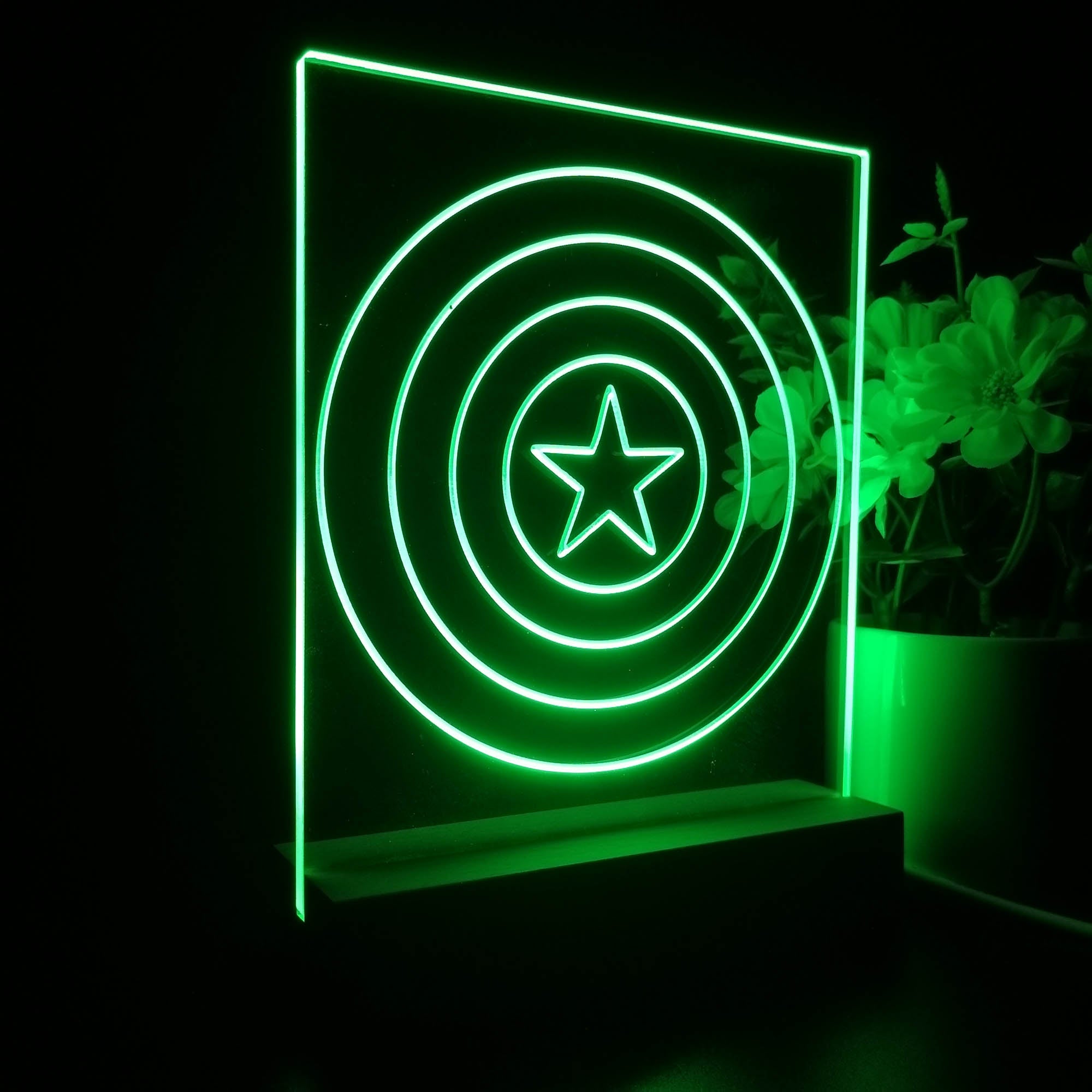 Captain America Shield Night Light LED Sign