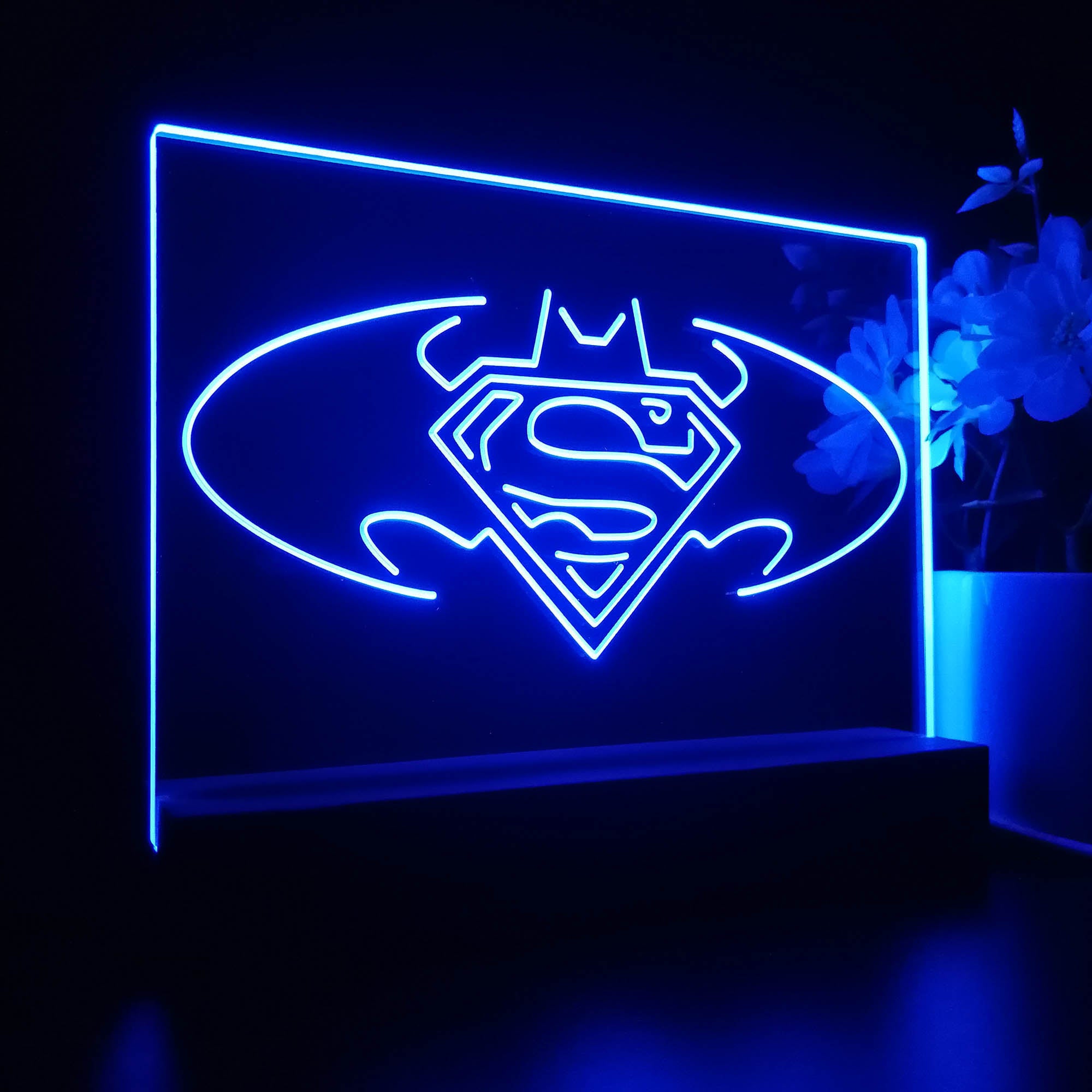 Batman vs Superman Hero Night Light LED Sign