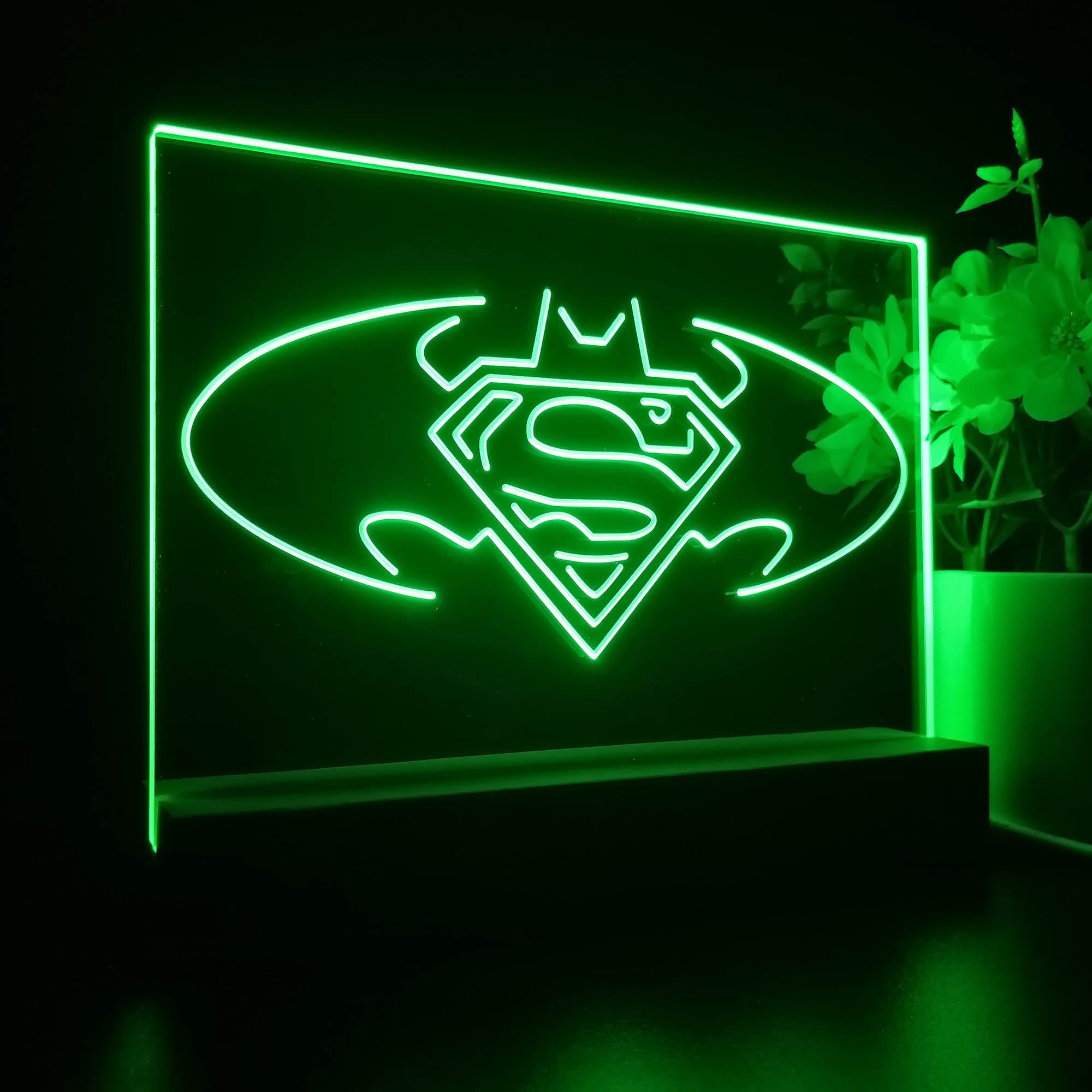 Batman vs Superman Hero Night Light LED Sign