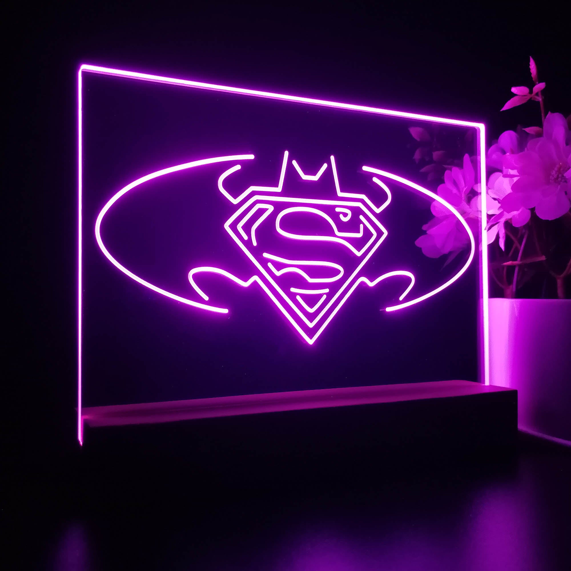 Batman vs Superman Hero Night Light LED Sign