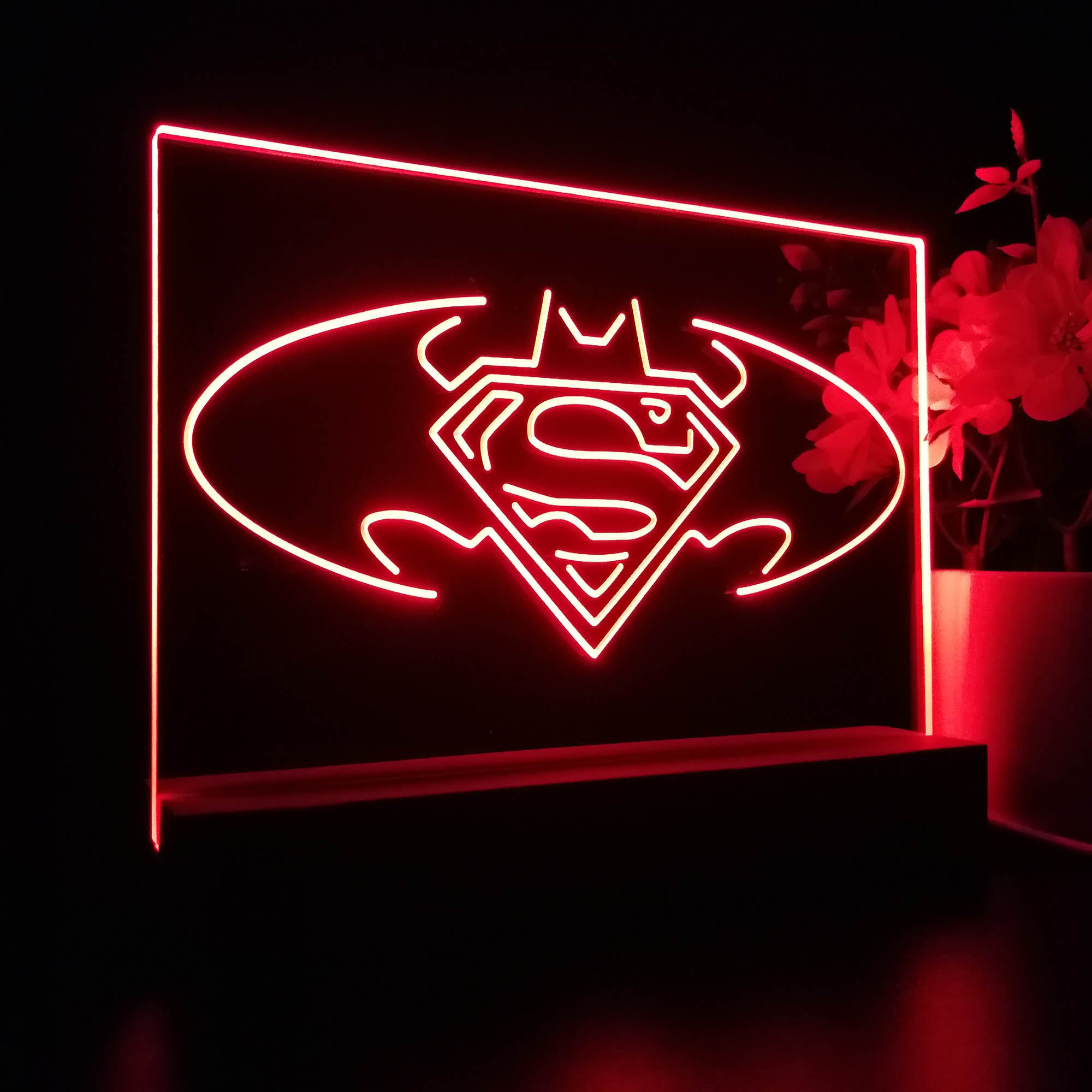 Batman vs Superman Hero Night Light LED Sign