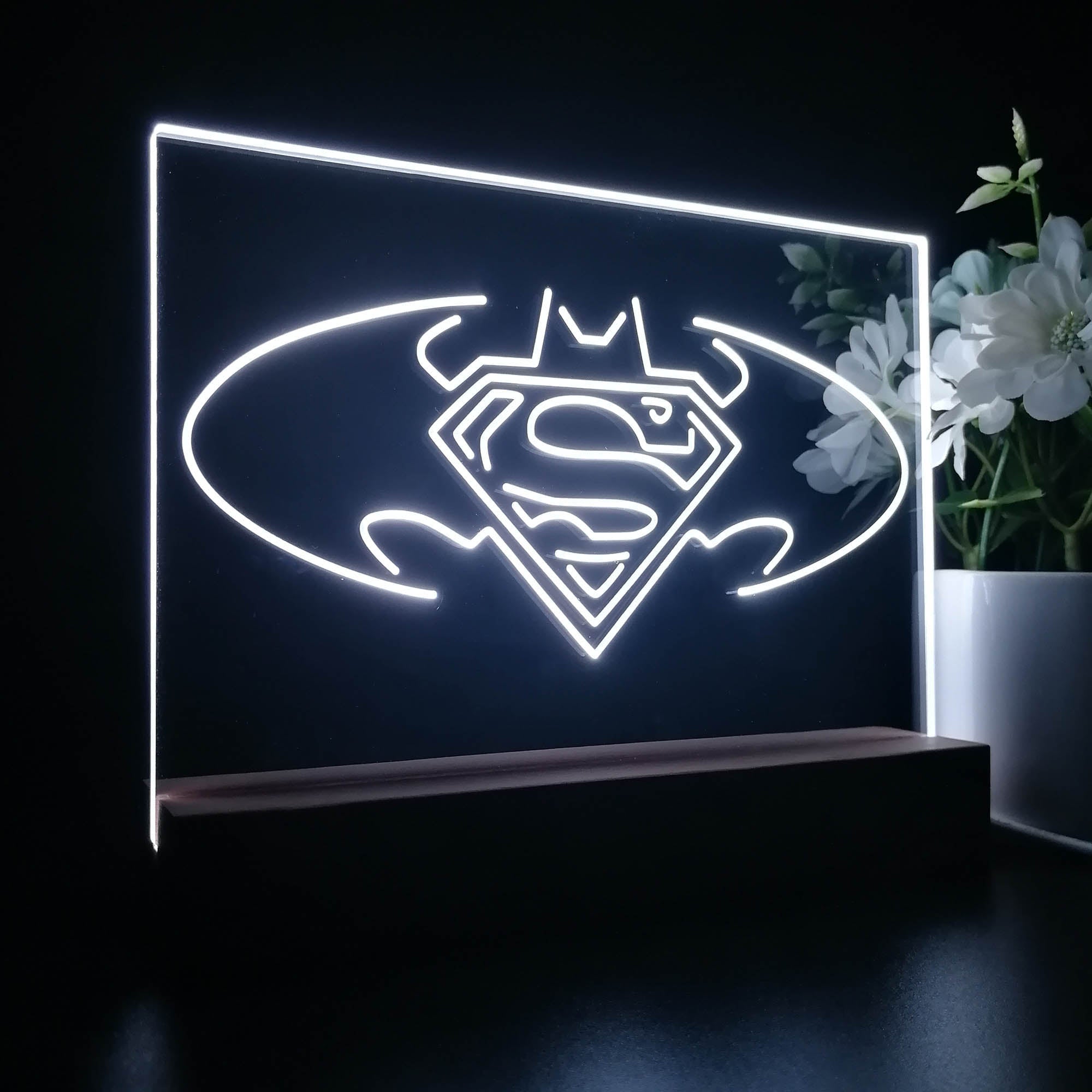 Batman vs Superman Hero Night Light LED Sign