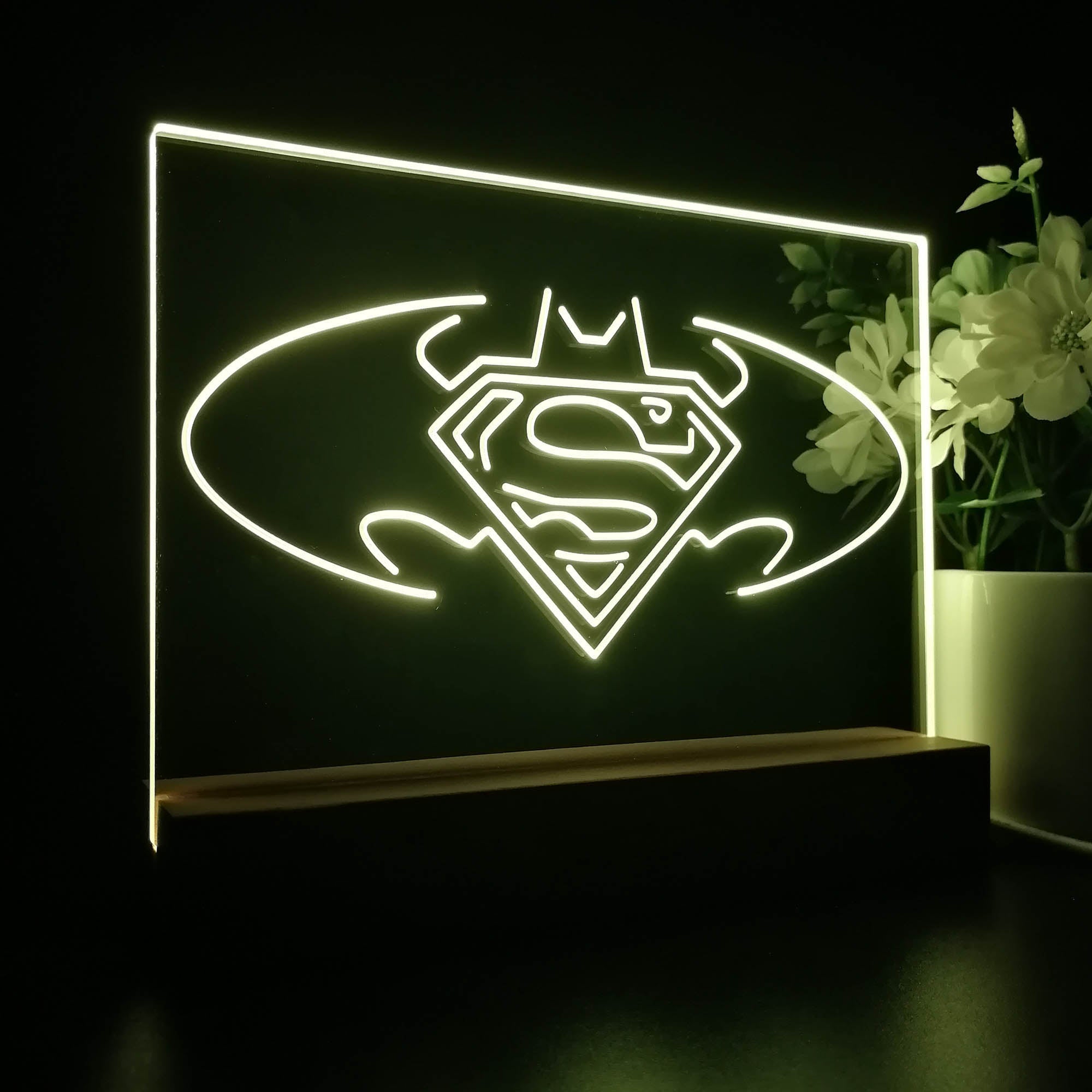 Batman vs Superman Hero Night Light LED Sign