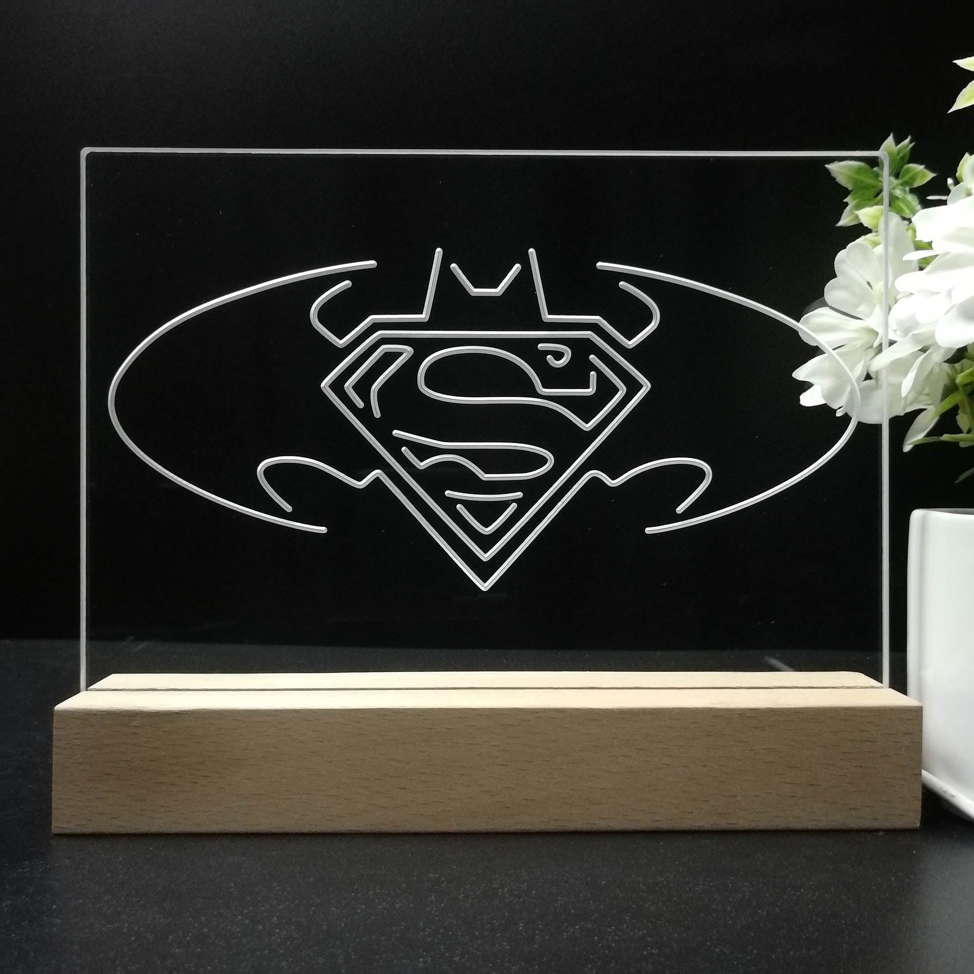 Batman vs Superman Hero Night Light LED Sign