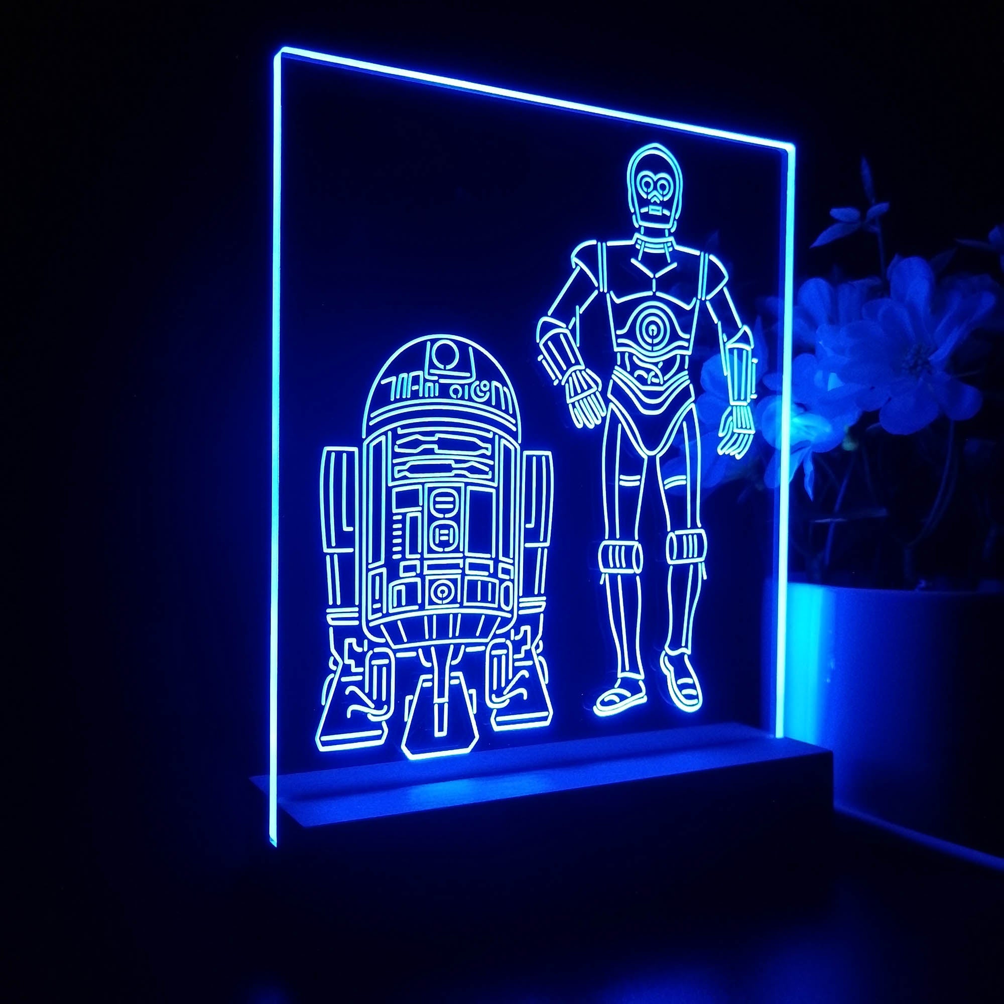 R2D2 C3PO Stars Wars Night Light LED Sign