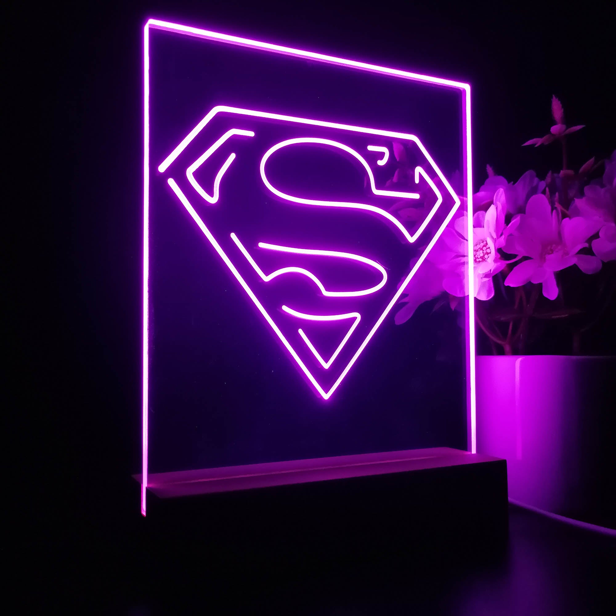 Superman Hero Night Light LED Sign