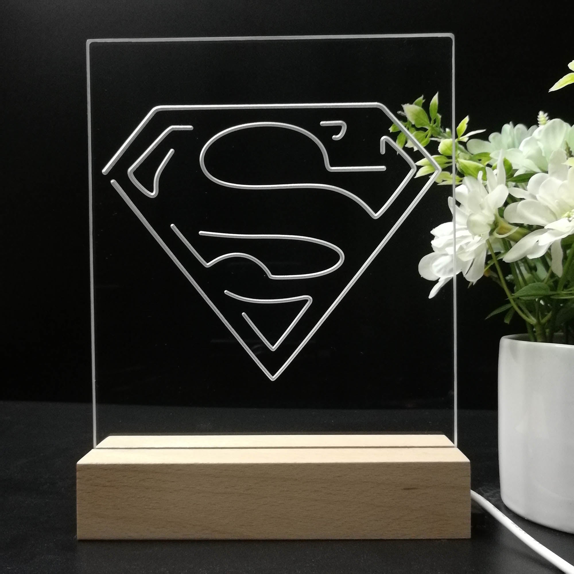 Superman Hero Night Light LED Sign