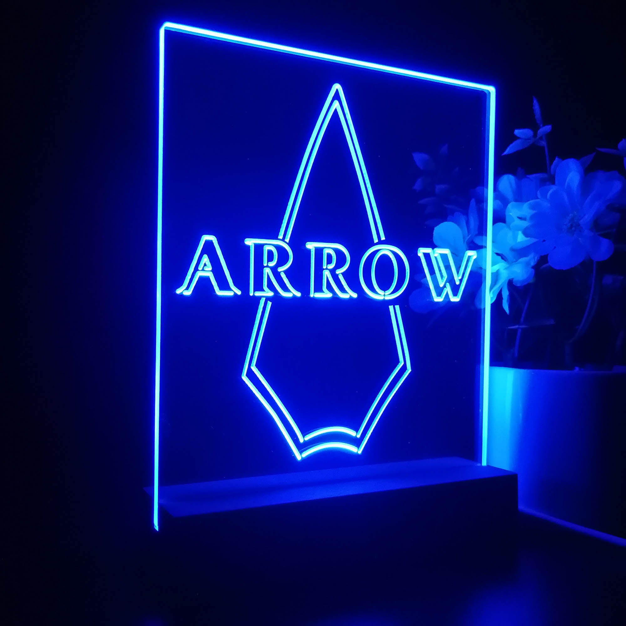 The Arrow Vertical Night Light LED Sign