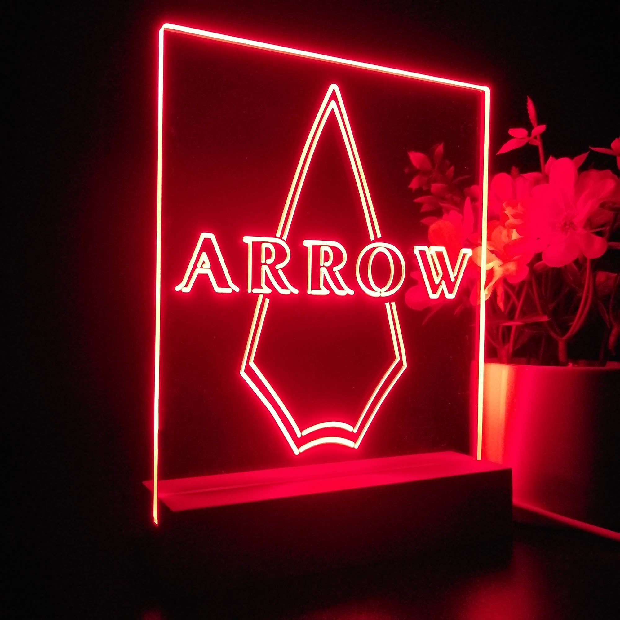 The Arrow Vertical Night Light LED Sign