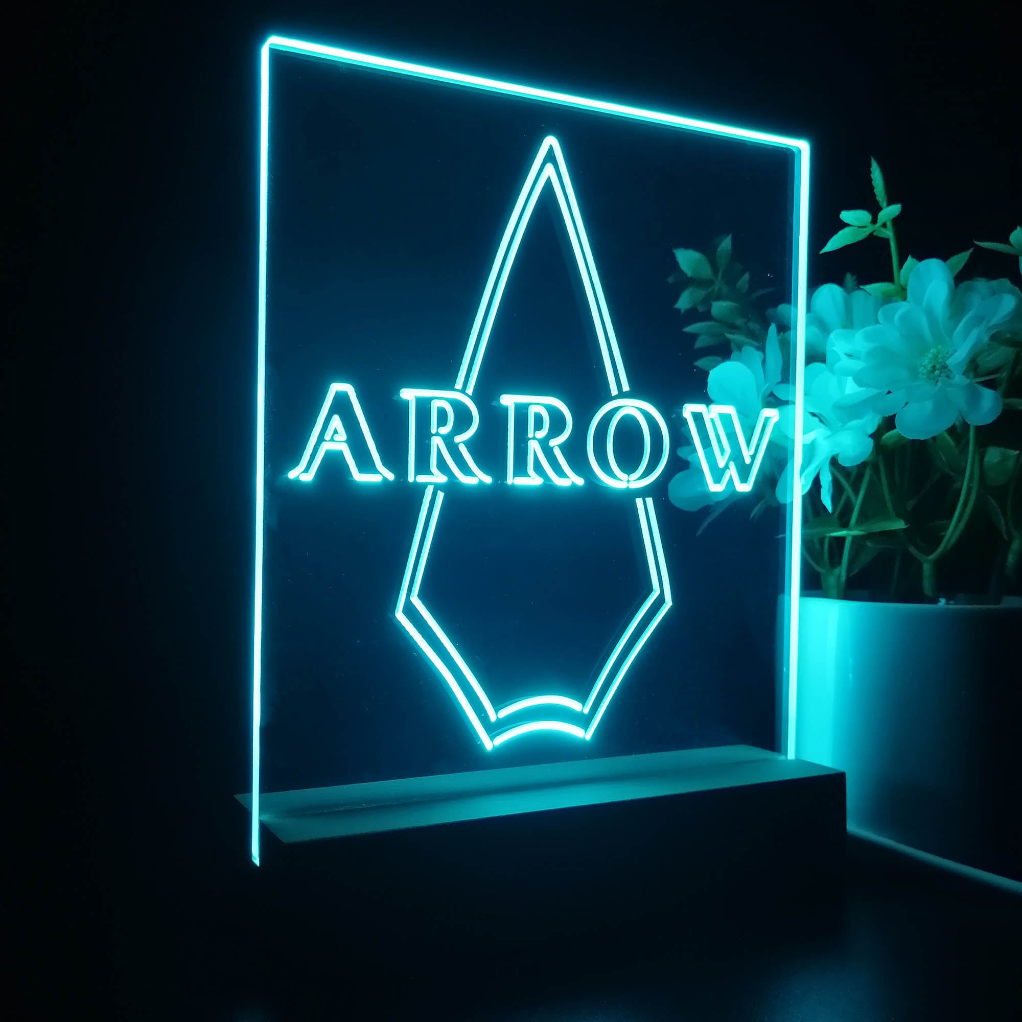 The Arrow Vertical Night Light LED Sign