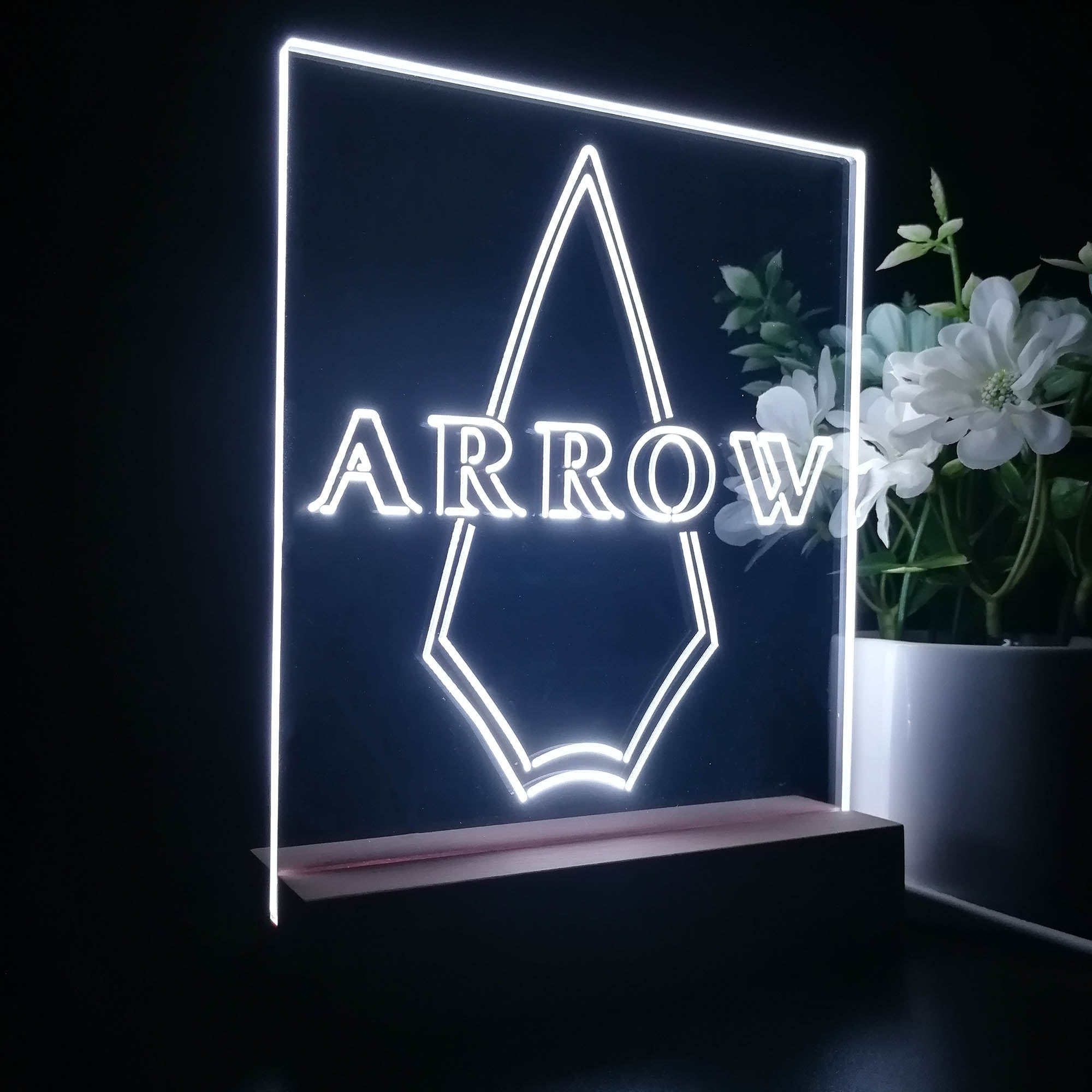 The Arrow Vertical Night Light LED Sign