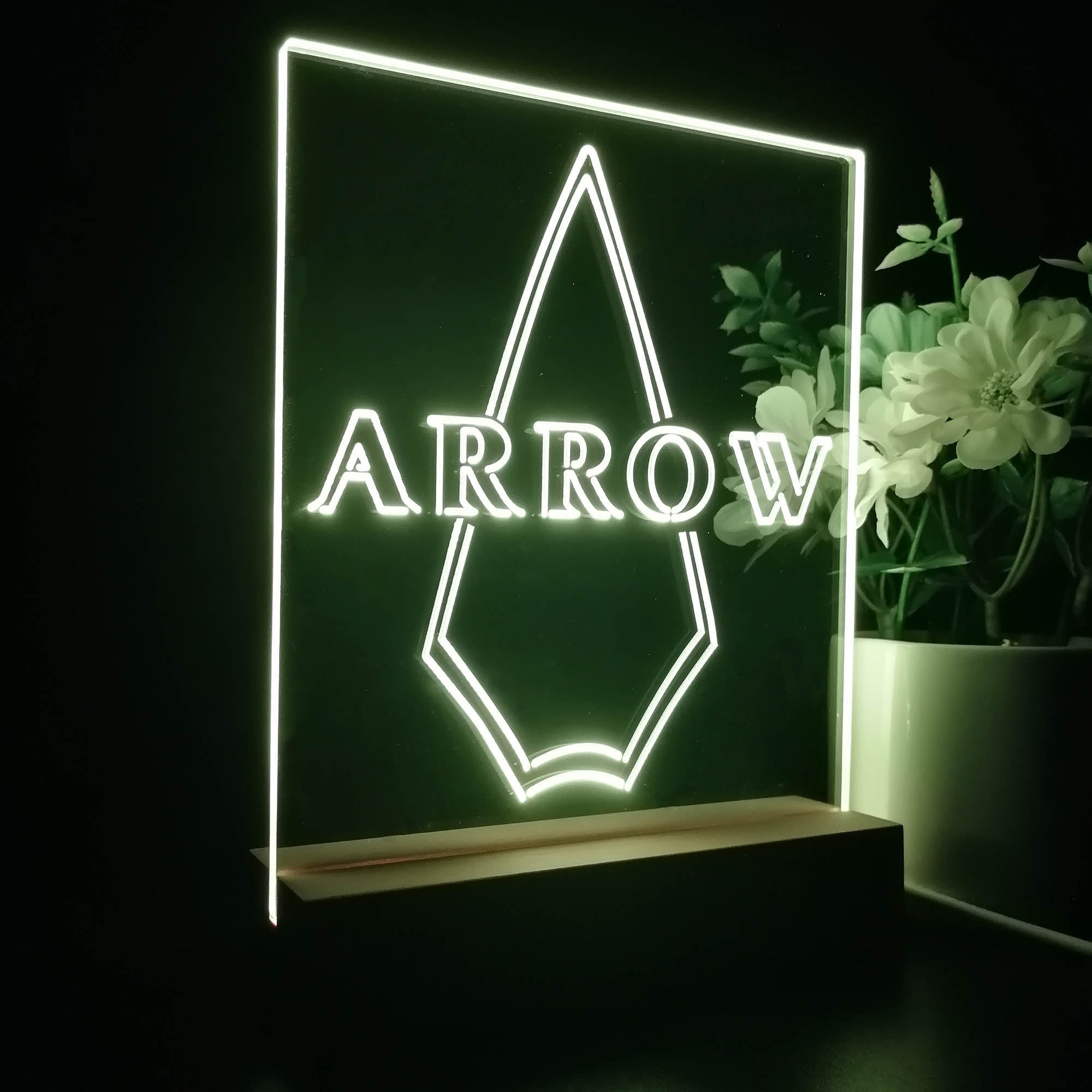 The Arrow Vertical Night Light LED Sign