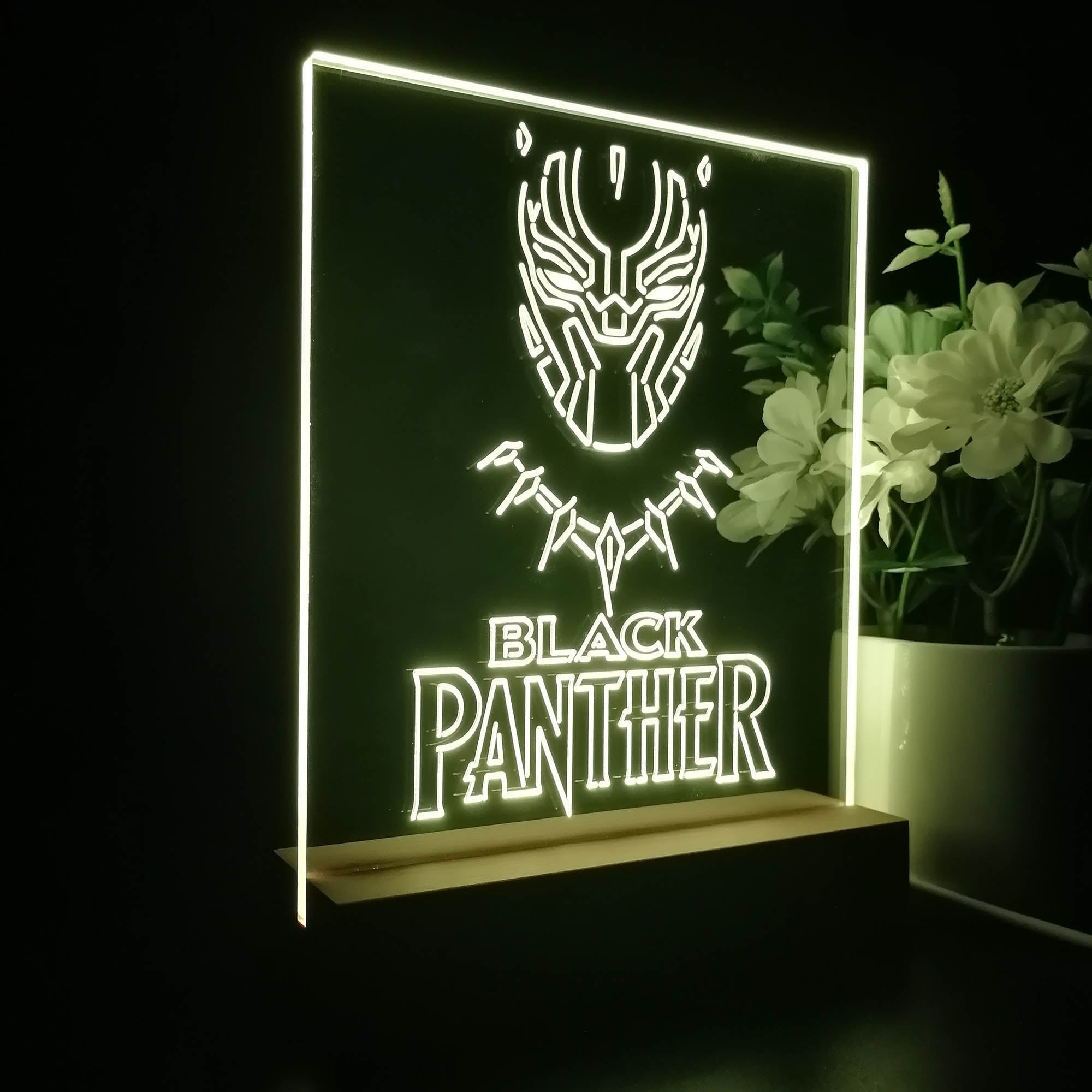 Black Panther Night Light LED Sign