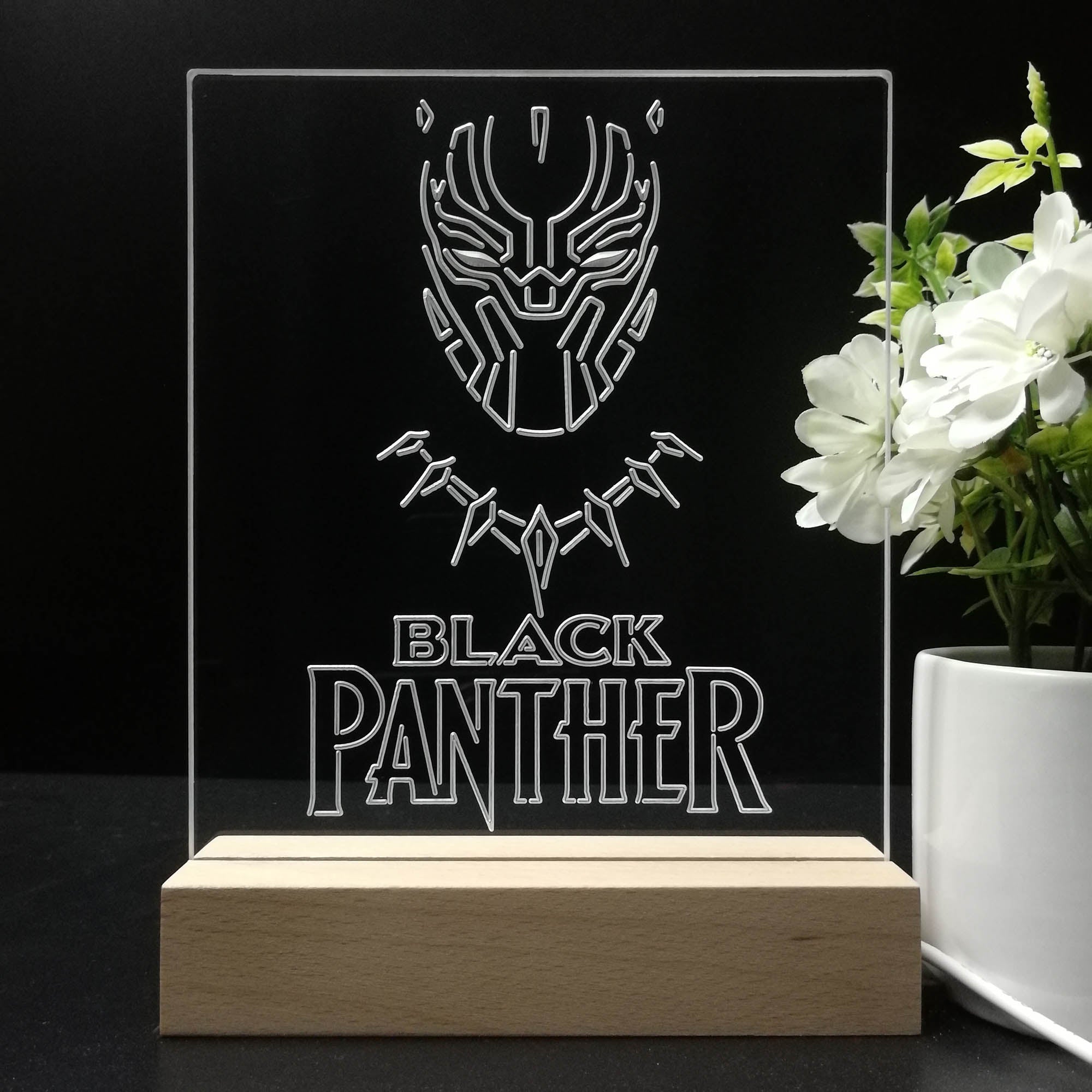 Black Panther Night Light LED Sign