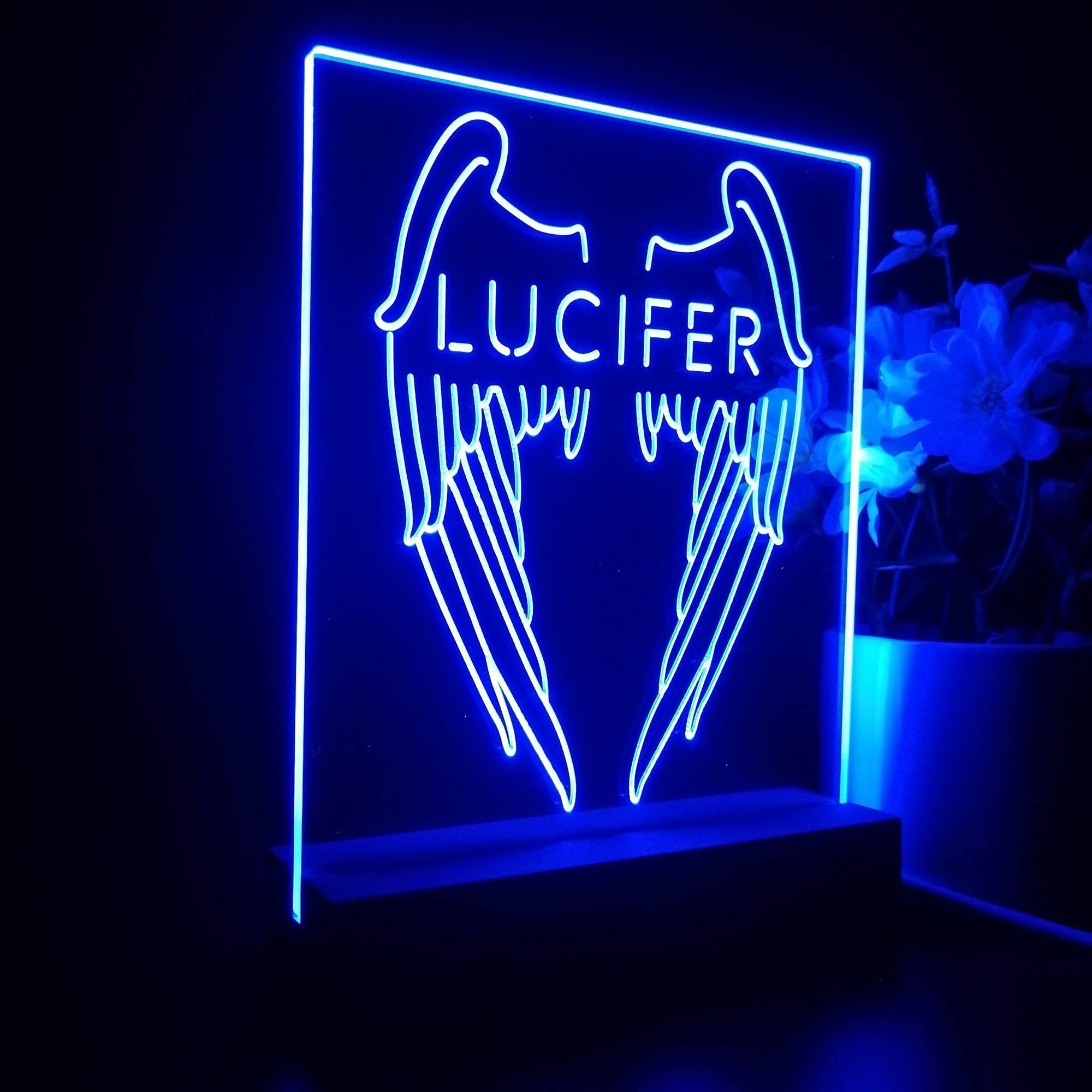 Lucifer Wing Night Light LED Sign