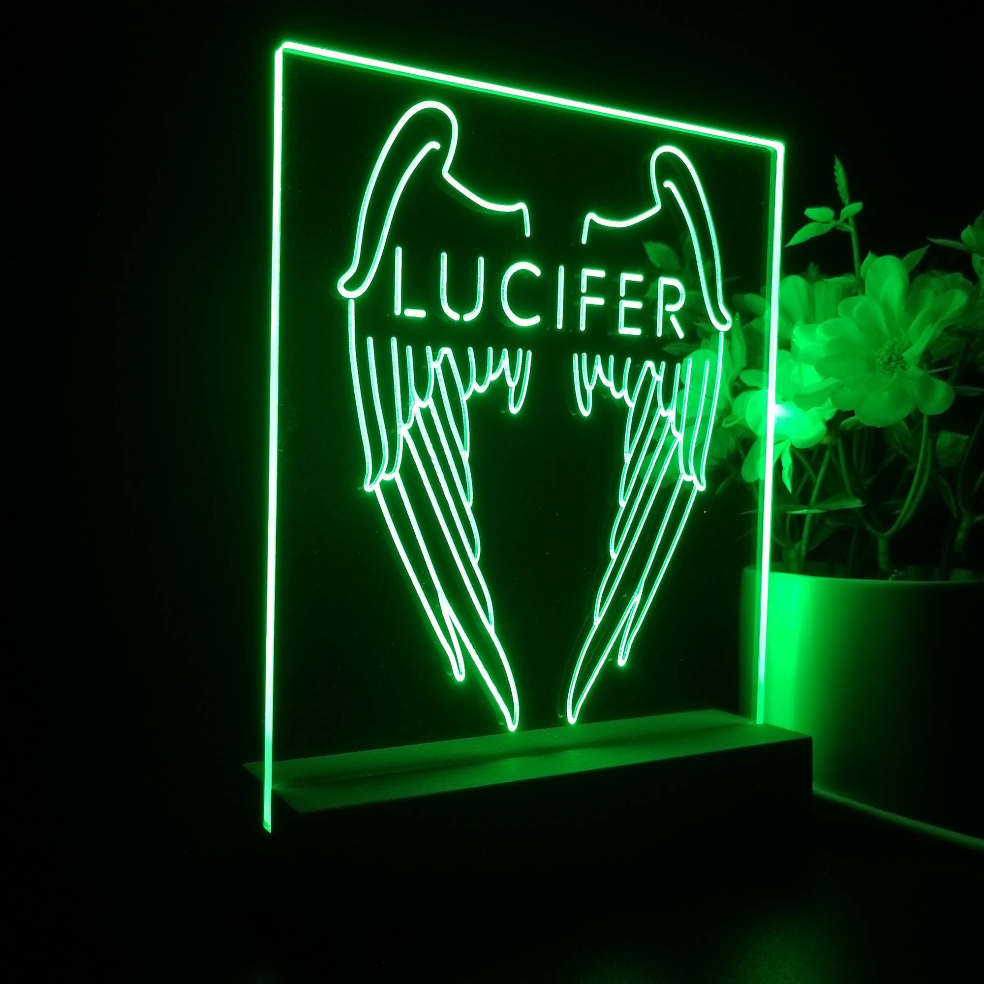 Lucifer Wing Night Light LED Sign