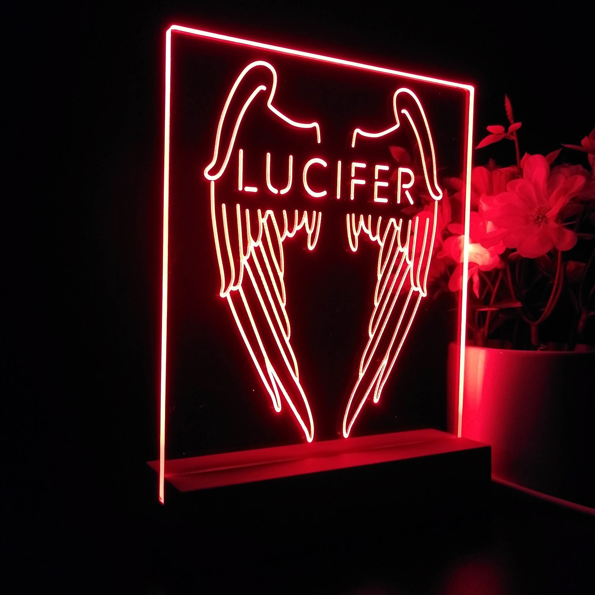 Lucifer Wing Night Light LED Sign