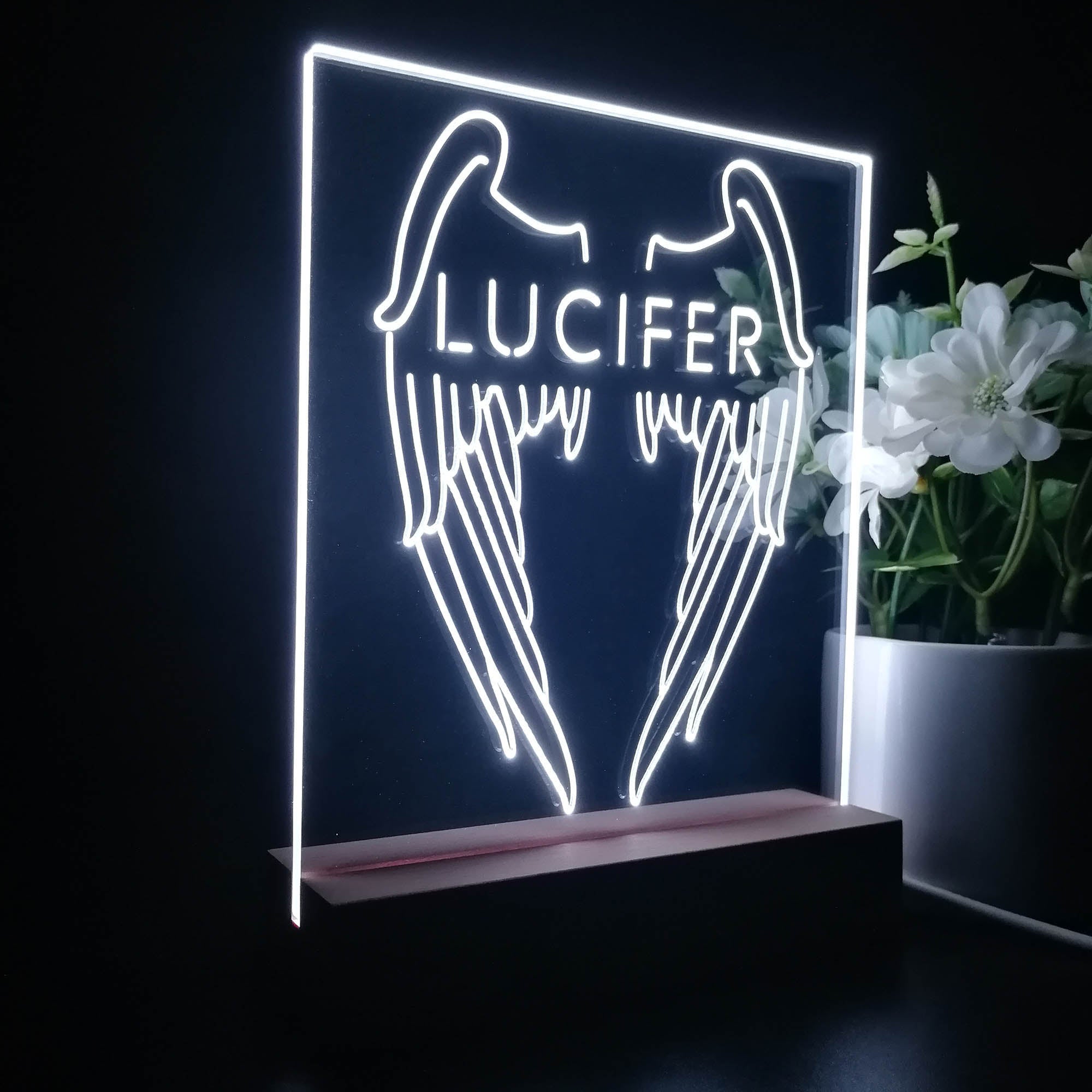 Lucifer Wing Night Light LED Sign