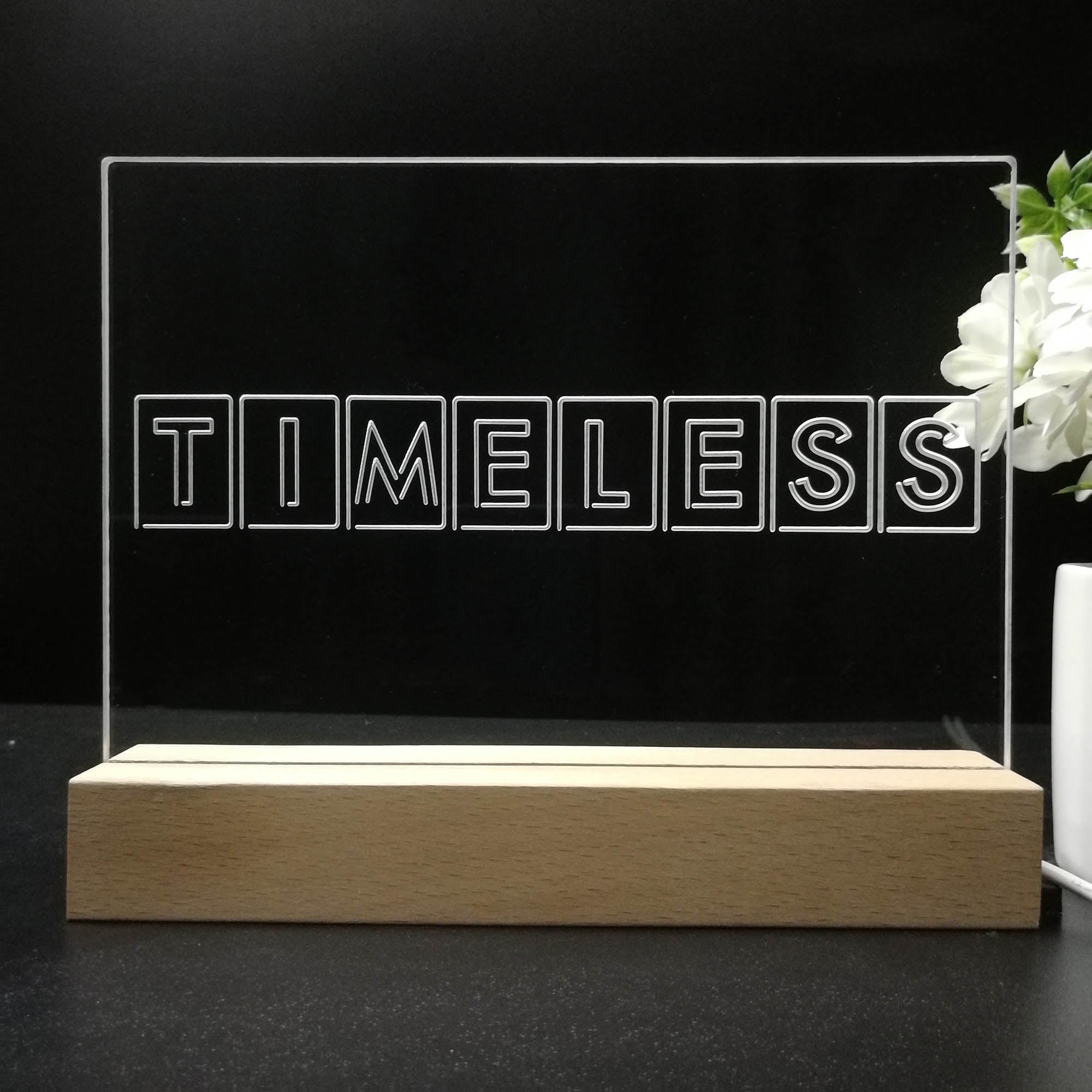 Timeless TV Night Light LED Sign