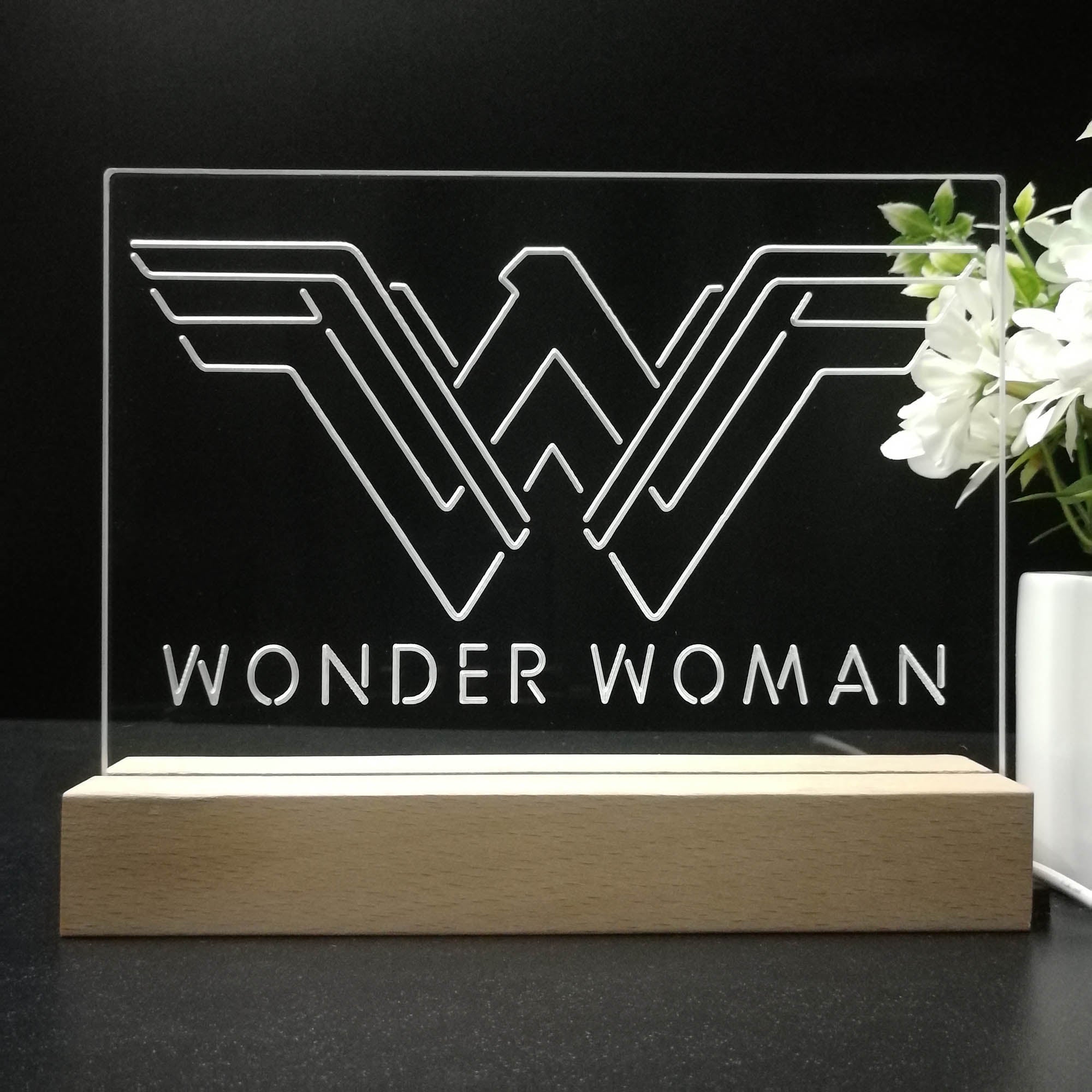 Wonder Woman Night Light LED Sign