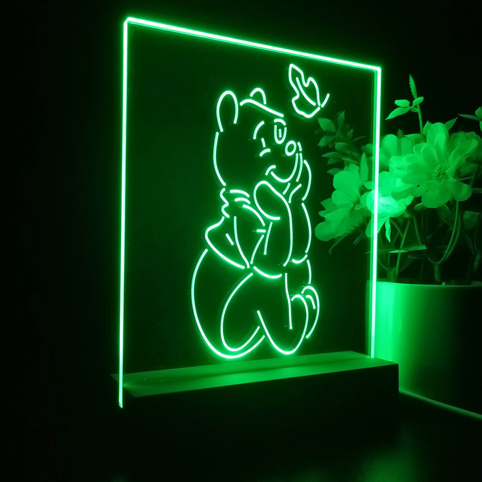 Winnie the Pooh Sit Down Night Light LED Sign